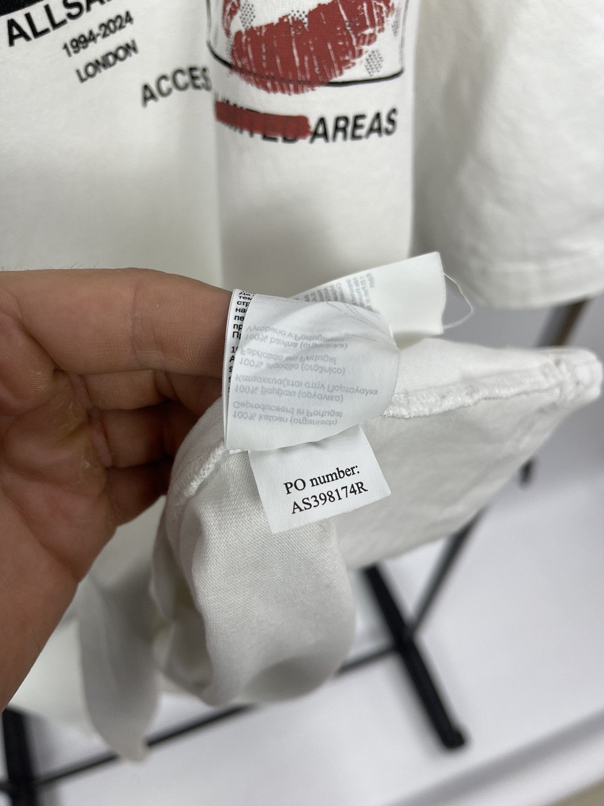 Allsaints Allsaints London Pass T-Shirt Size M White Made in Portugal Size US M / EU 48-50 / 2 - 7 Thumbnail