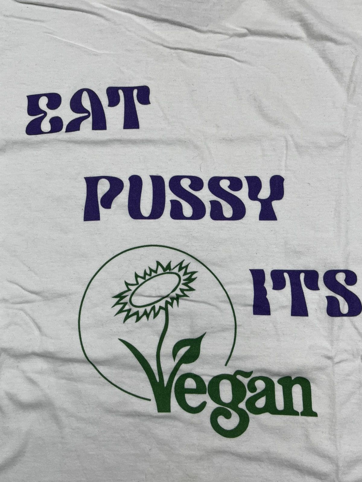 Band Tees Vintage Y2K Funny Eat Pussy Vegan Logo T Shirt Humor M Size US M / EU 48-50 / 2 - 2 Thumbnail