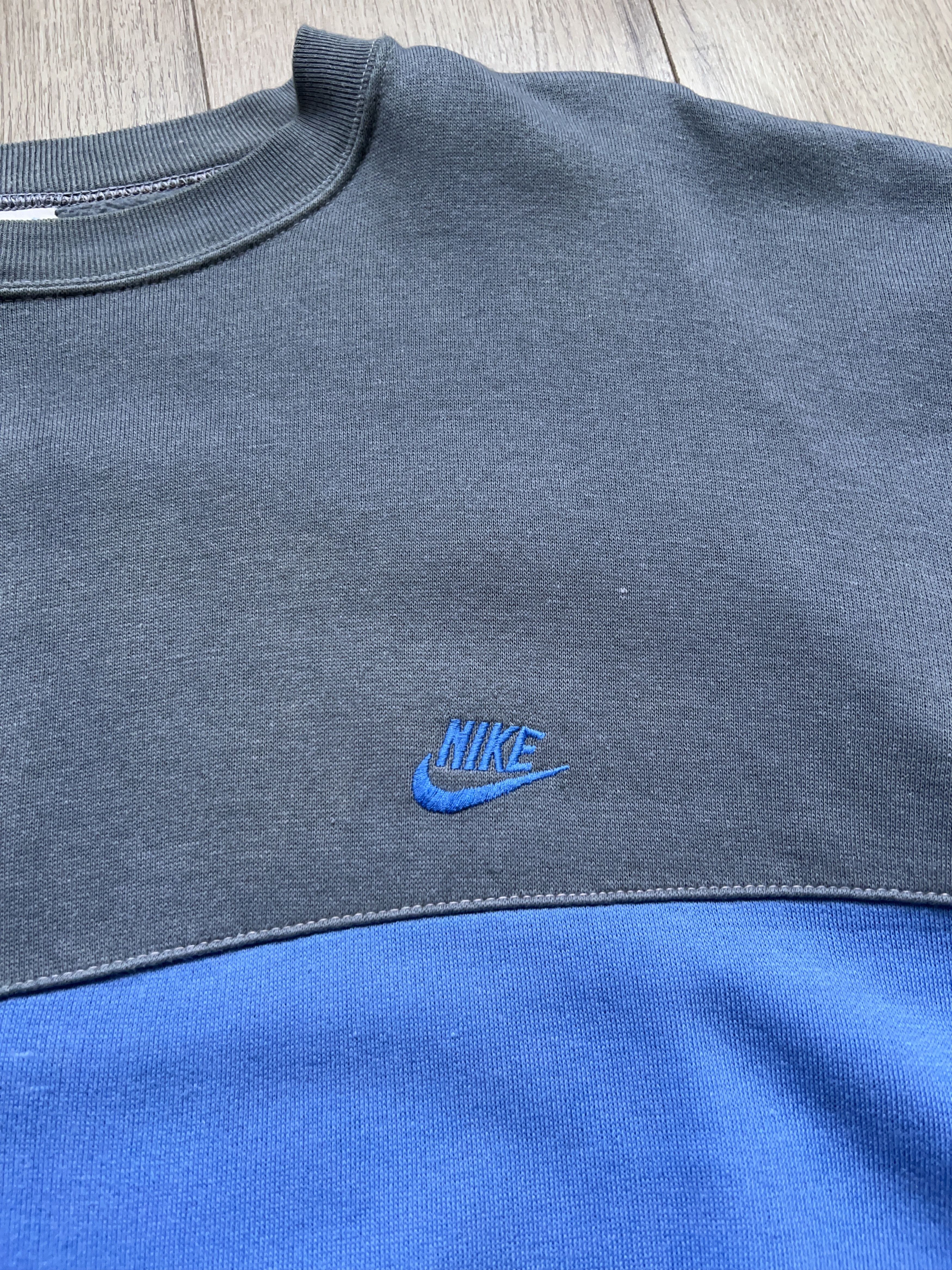 Nike × Vintage Sweatshirt Pullover Blue Gray Cotton Made in Italy Size XL Size US XL / EU 56 / 4 - 3 Thumbnail