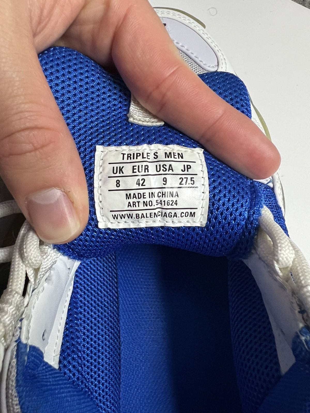 Balenciaga Balenciaga Triple S white/blue Size US 9 / EU 42 - 8 Thumbnail