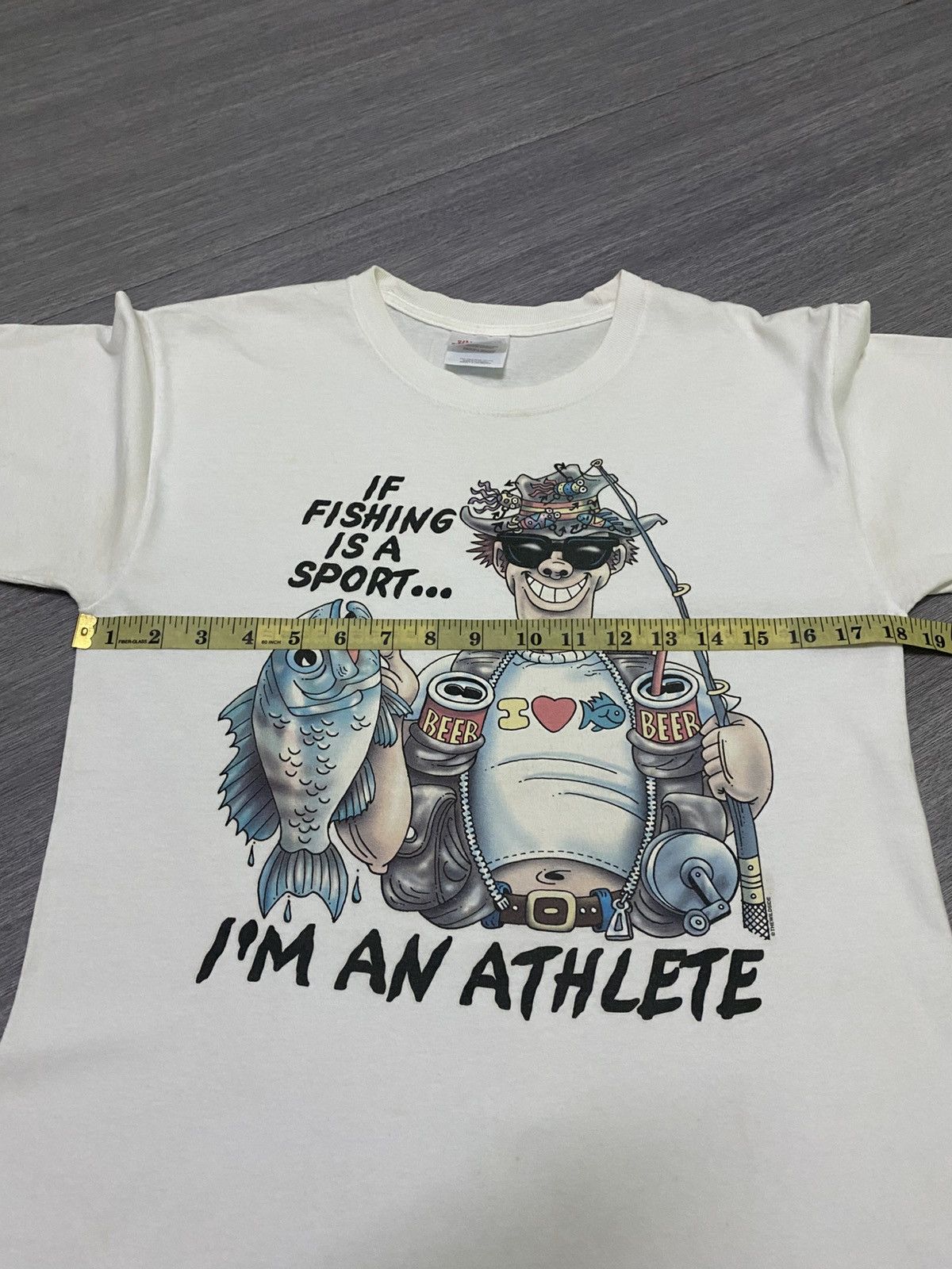 Vintage Vintage Fishing Lover Nice Graphic Tee Size US S / EU 44-46 / 1 - 12 Thumbnail