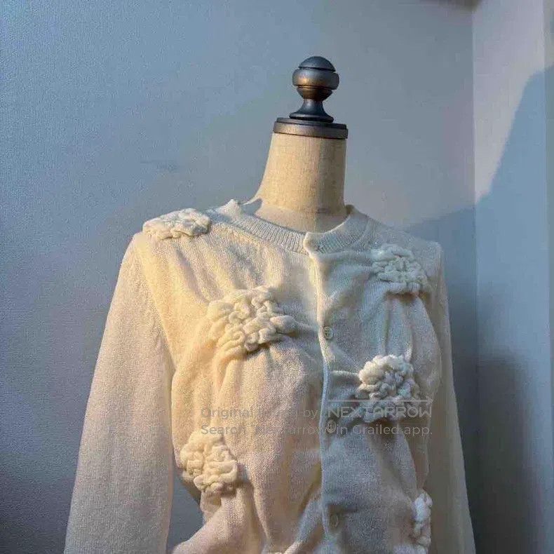 Comme des Garcons Comme des Garcons Glitter Knit Cardigan with 3D Flower Des Size M / US 6-8 / IT 42-44 - 2 Thumbnail