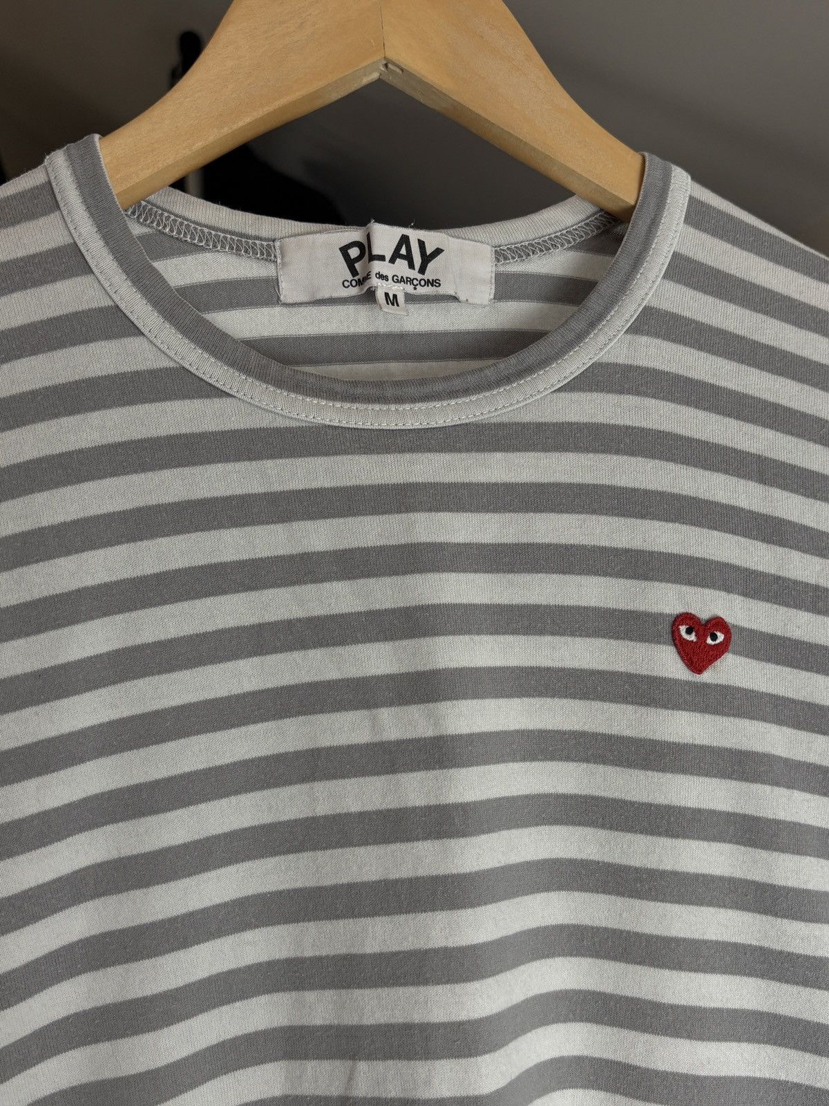 Comme des Garcons PLAY Comme Des Garcons Play CDG Striped Long Sleeve T-Shirt Size M / US 6-8 / IT 42-44 - 3 Thumbnail