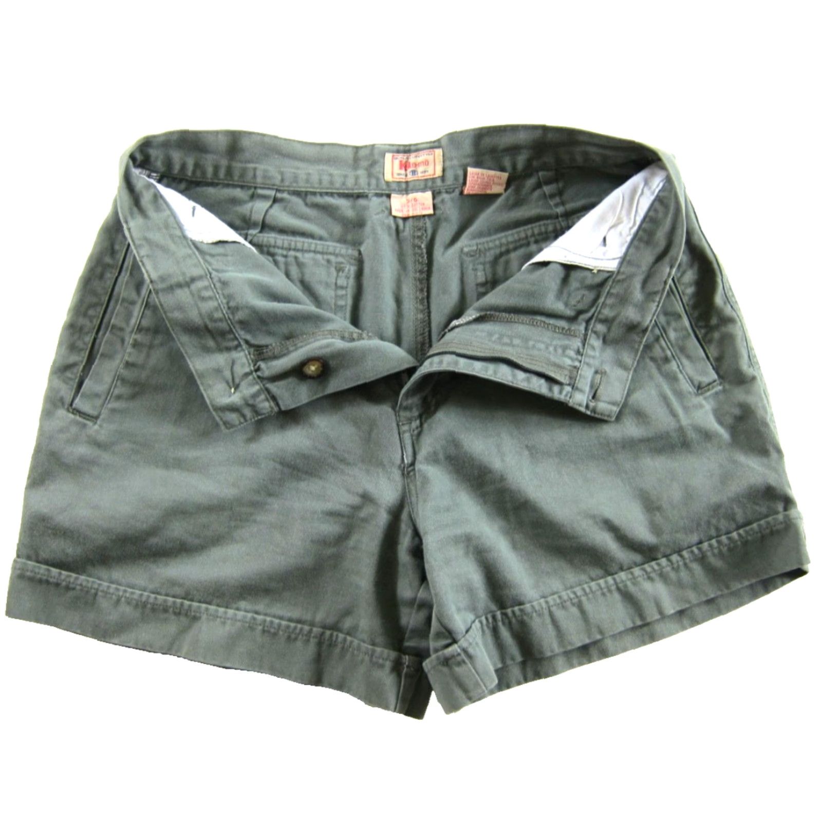 Vintage VINTAGE Ki-Ko-Mo Army Green 100% Cotton High Rise Waist Chino Shorts Women Small Size 28" / US 6 / IT 42 - 4 Thumbnail