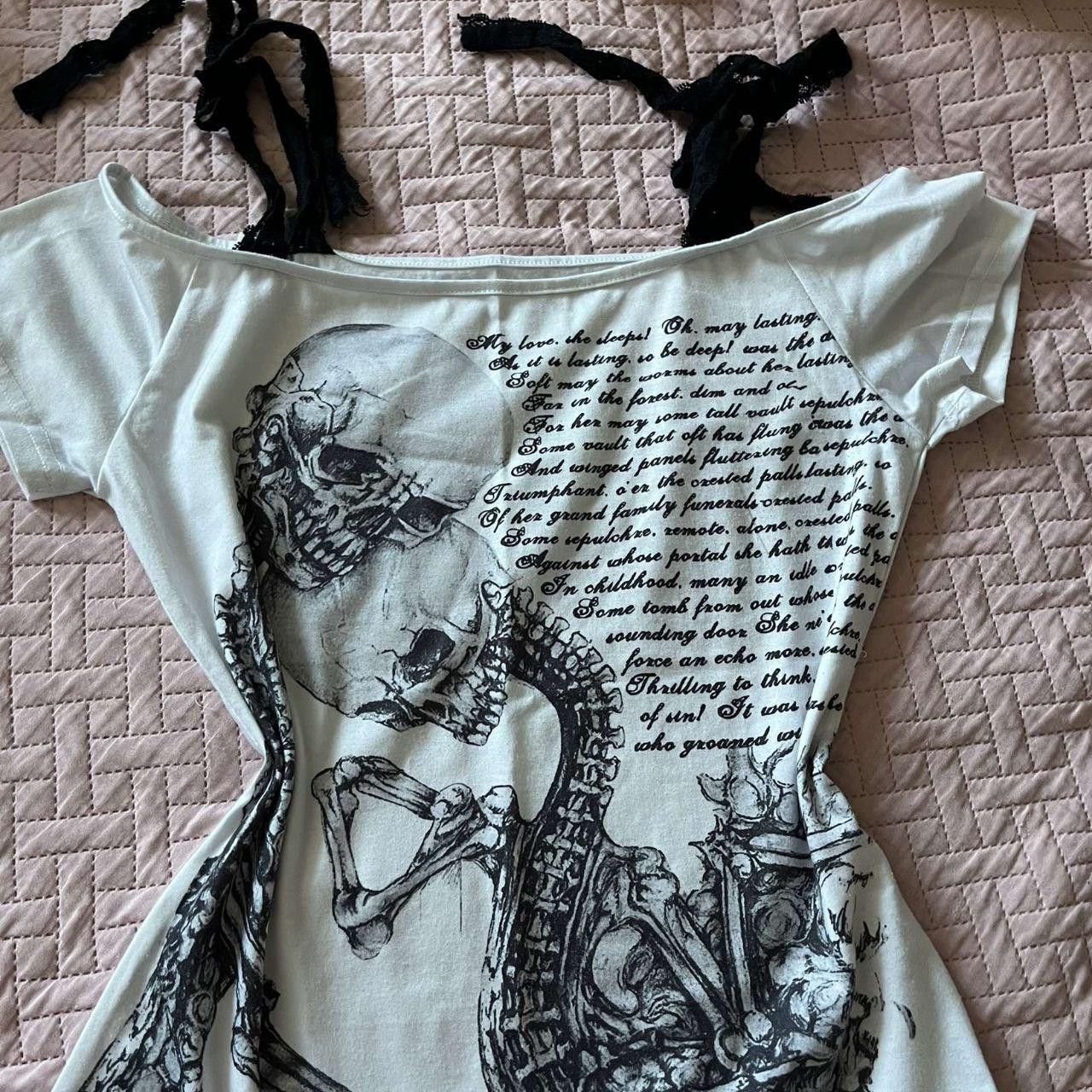 Other Y2K White Skull Shirt Size M / US 6-8 / IT 42-44 - 1 Thumbnail