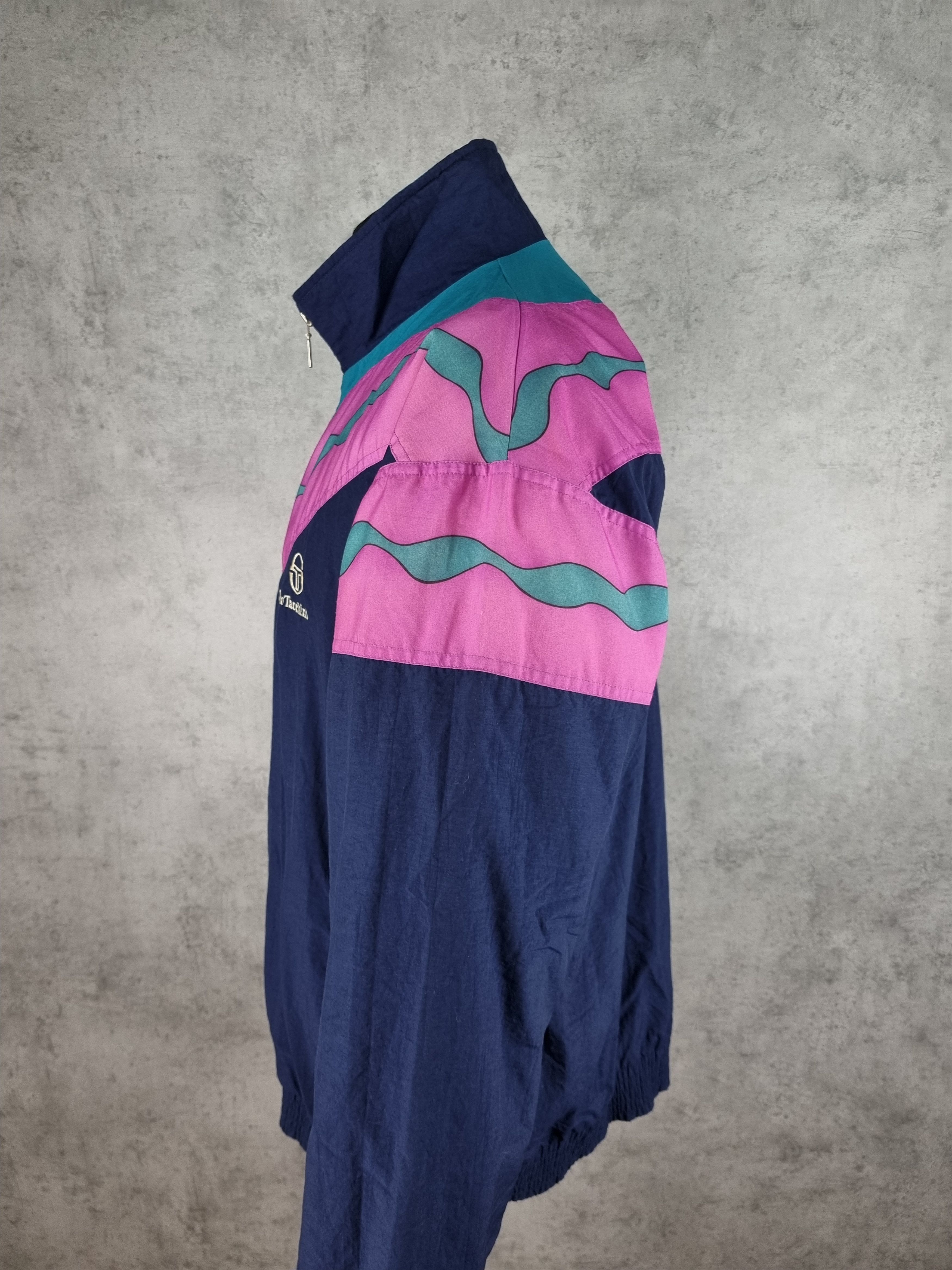 Sergio Tacchini × Vintage 90s Sergio Tacchini Abstract Design Track top Size US L / EU 52-54 / 3 - 14 Thumbnail