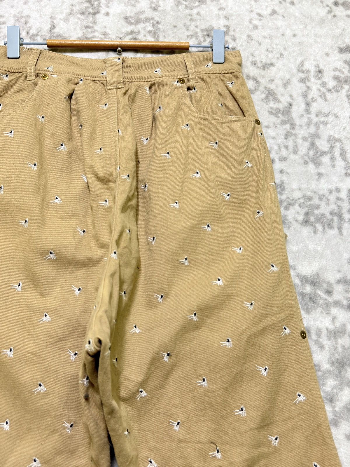 Issey Miyake Vintage Mercibeaucoup Embroidered Drop Crotch Pants Size US 27 - 11 Thumbnail