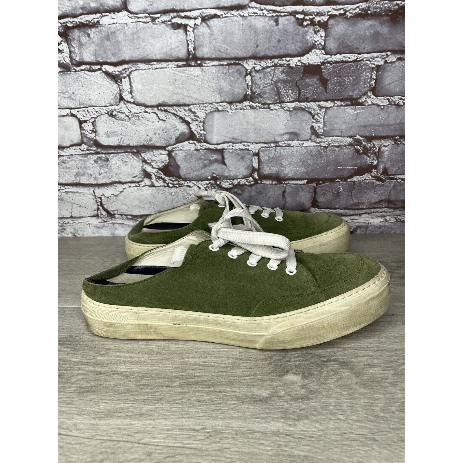 Sunnei Sunnei Green Suede Leather Slip On Lace Up Sneakers Shoes Wo Size US 11 / IT 41 - 1 Thumbnail