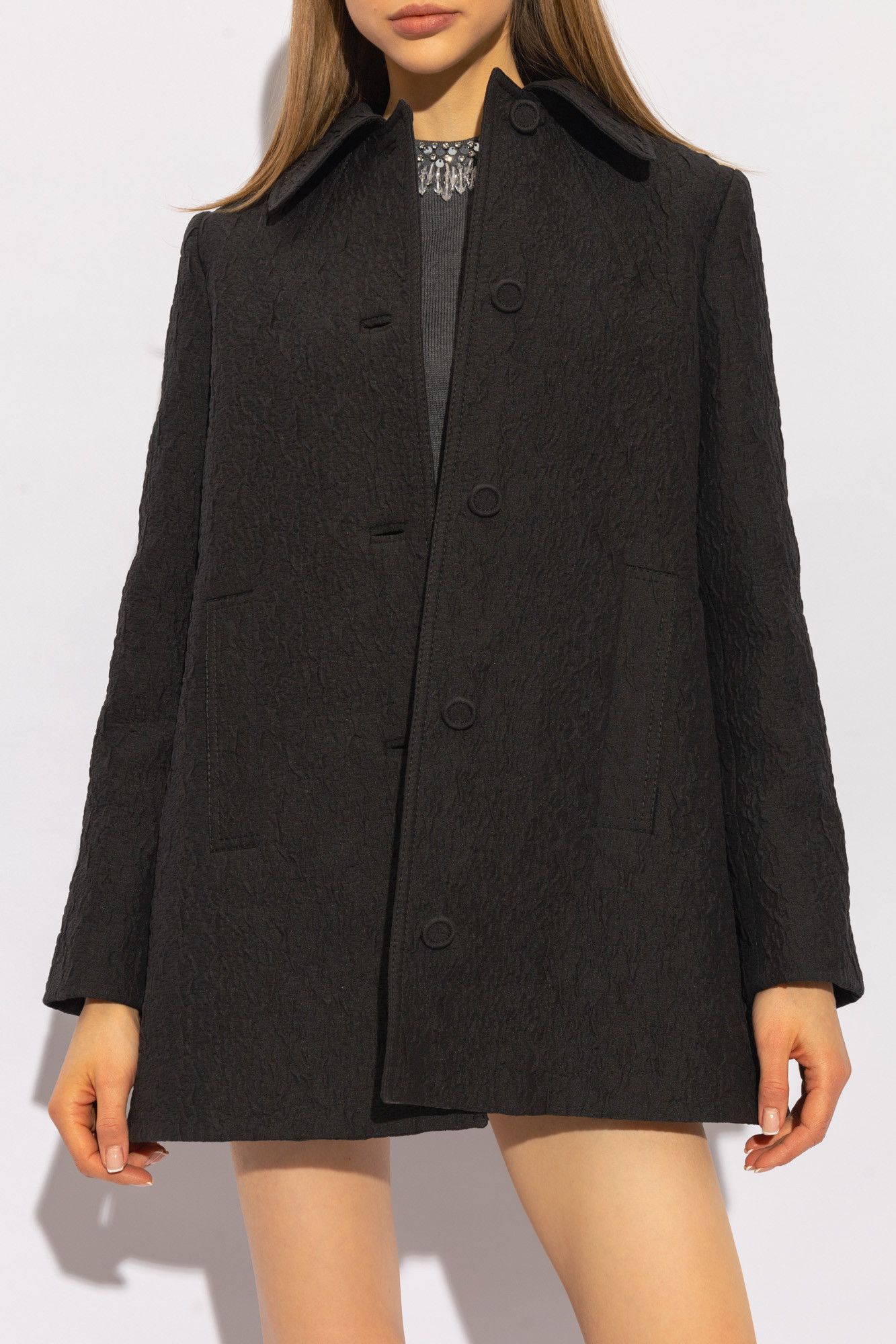 Gucci o1la5ras0526 Technical Cotton Coat in Black Size M / US 6-8 / IT 42-44 - 3 Thumbnail