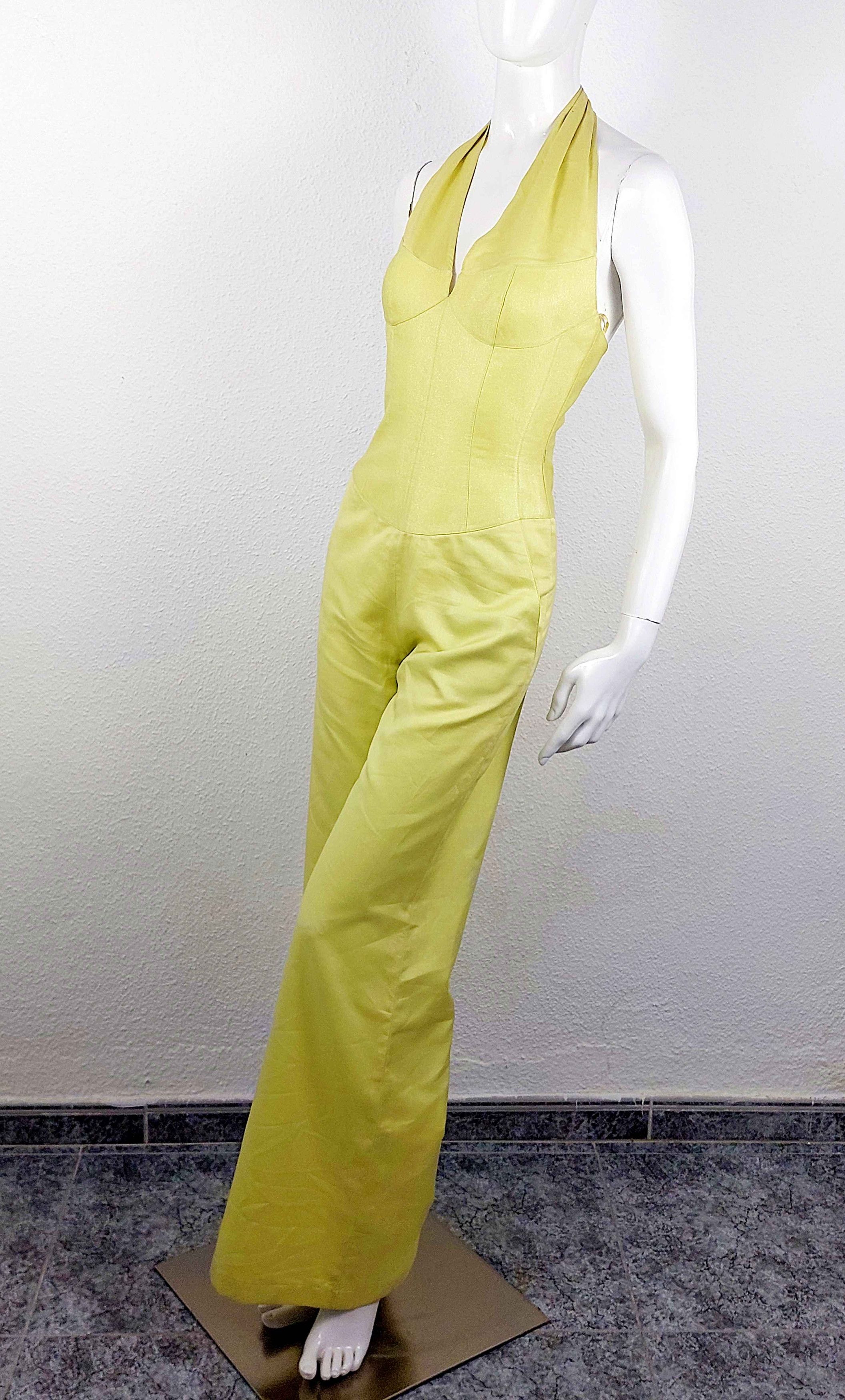 Thierry Mugler Thierry Mugler Couture 1990S Metallic Corset Jumpsuit Gown Size XS / US 0-2 / IT 36-38 - 9 Thumbnail