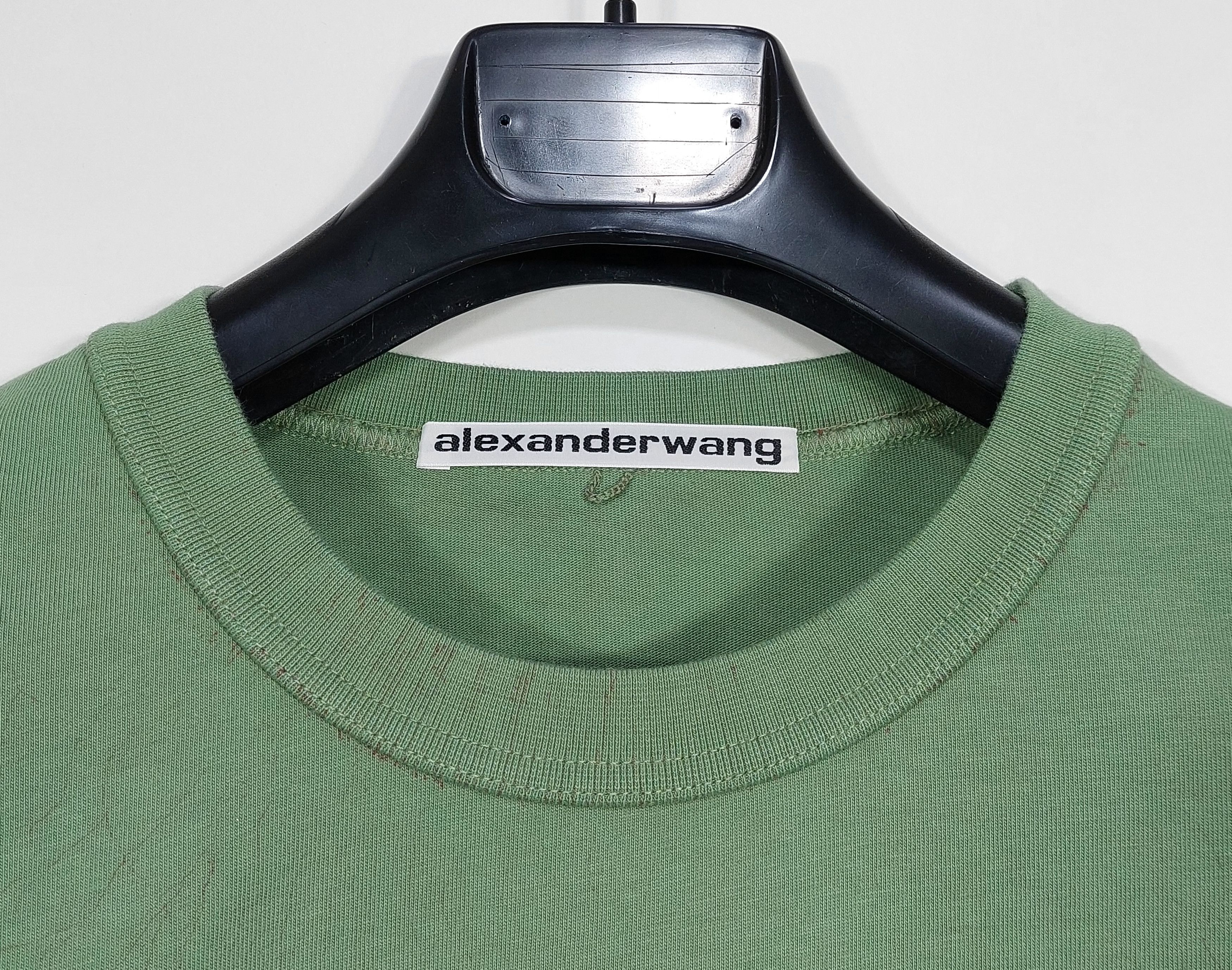 Alexander Wang emboss logo tshirt - kelly green M Size US M / EU 48-50 / 2 - 2 Thumbnail