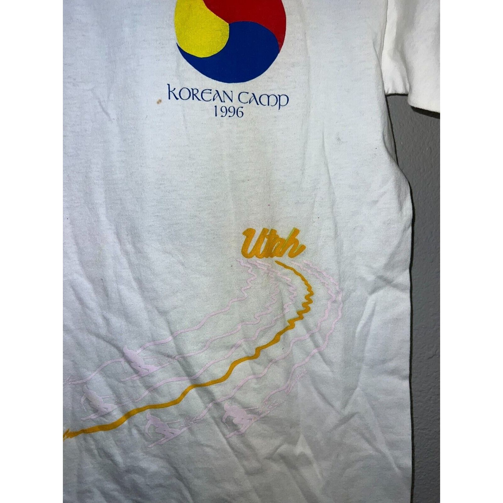 Jerzees Vintage Korean Camp Shirt Test Print Utah Skiing Ski Tee S Size US S / EU 44-46 / 1 - 4 Thumbnail
