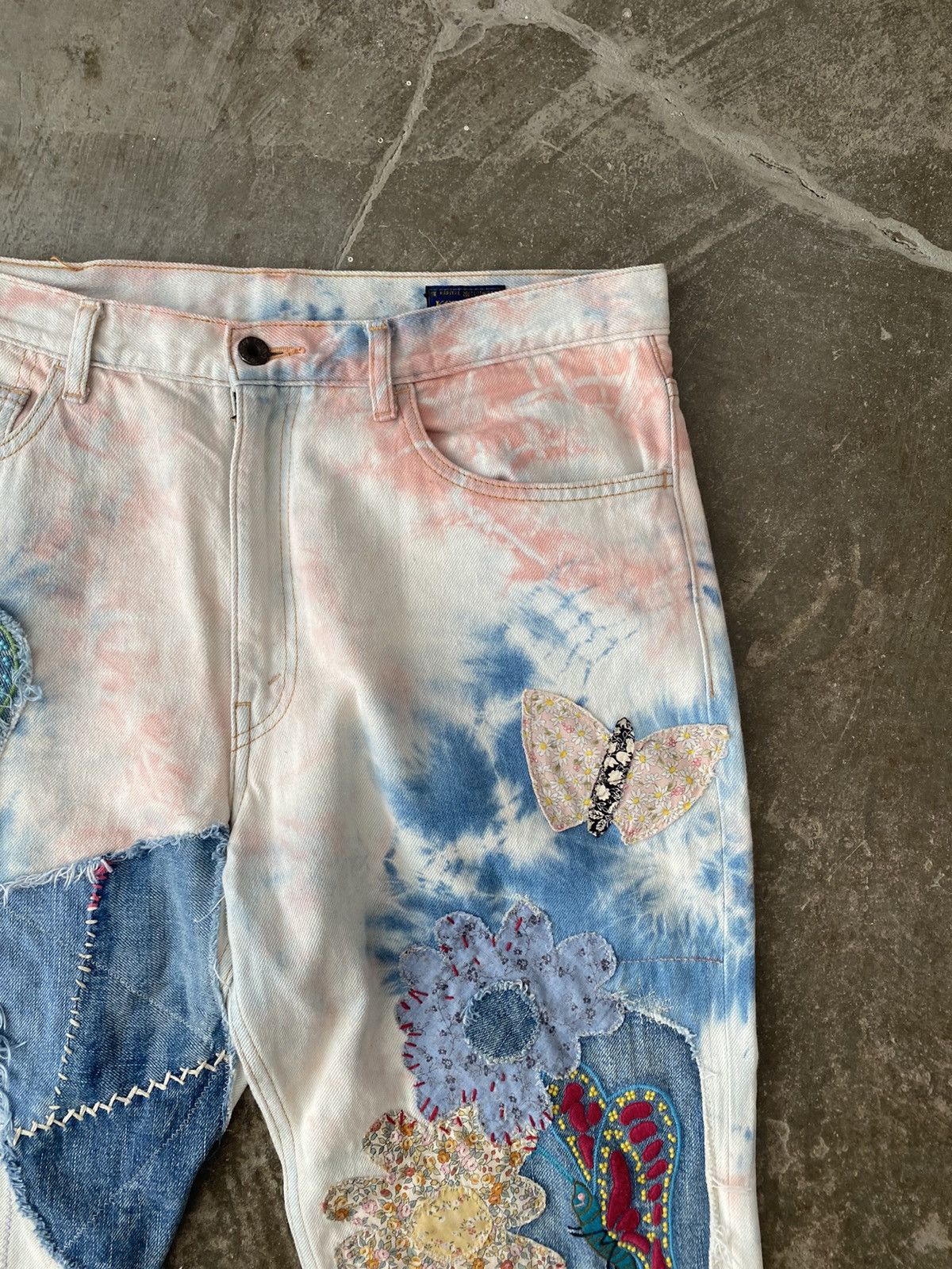 Kapital Kapital Kountry Crazy Papillon Flare Denim Chrome Hearts Size US 36 / EU 52 - 2 Thumbnail