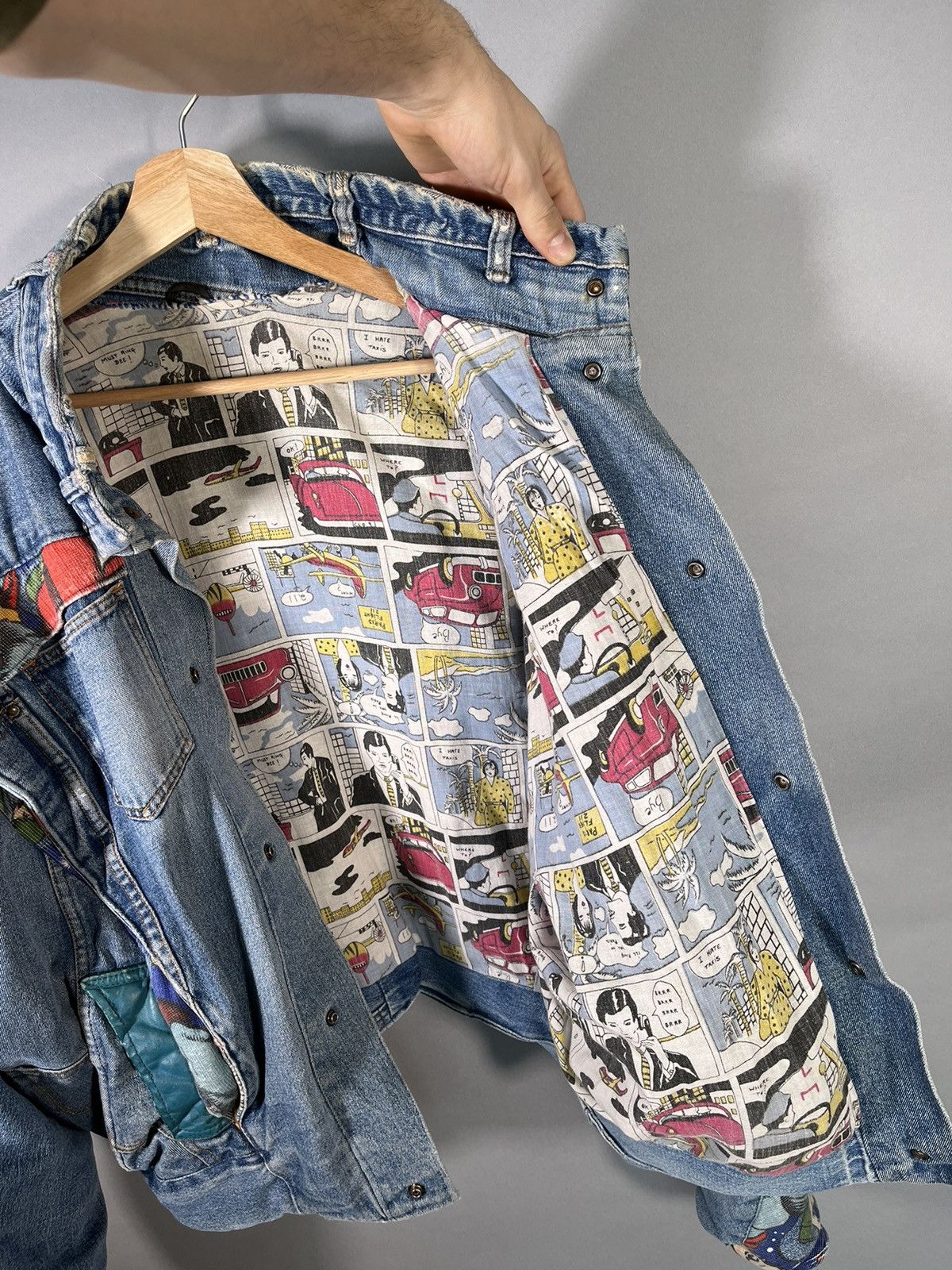 DC Comics × Handmade 1 of 1 Custom Upcycled Denim Superman Jacket Size US M / EU 48-50 / 2 - 3 Thumbnail