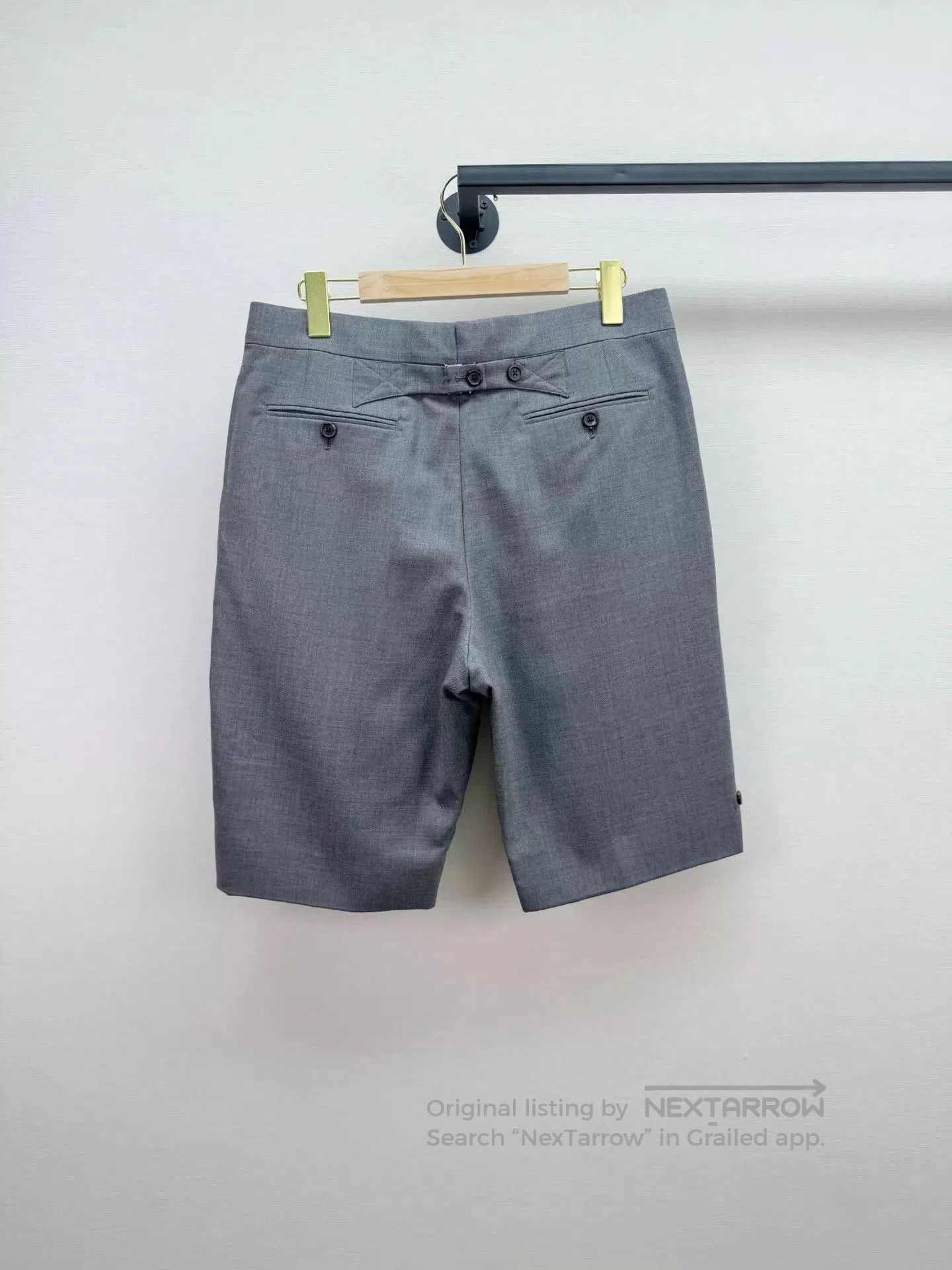 Thom Browne Gray Tailored Shorts. Size US 32 / EU 48 - 3 Thumbnail