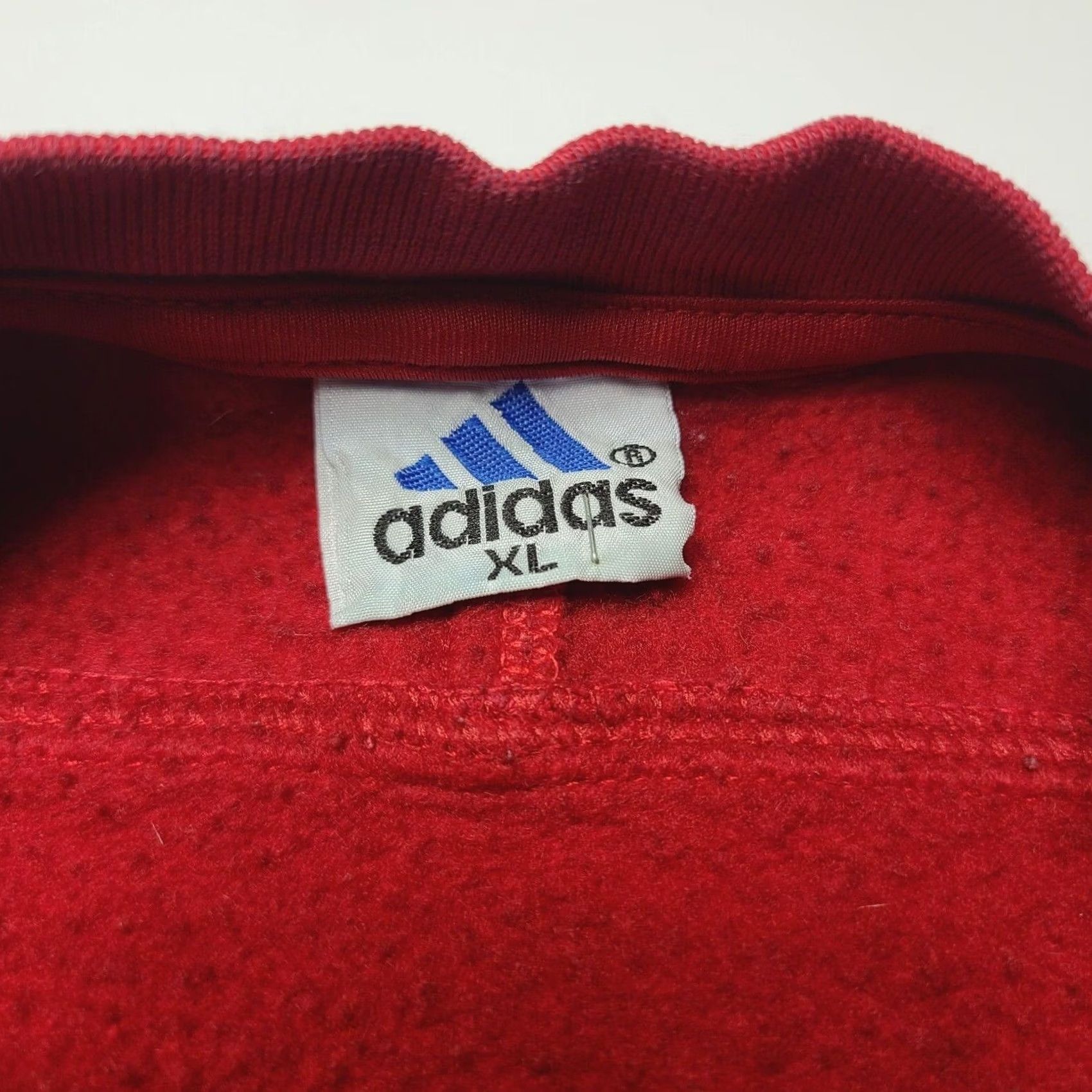 Adidas VINTAGE Adidas 90's Red Crewneck Sweatshirt Mens XL 3 Stripes Size US XL / EU 56 / 4 - 5 Thumbnail