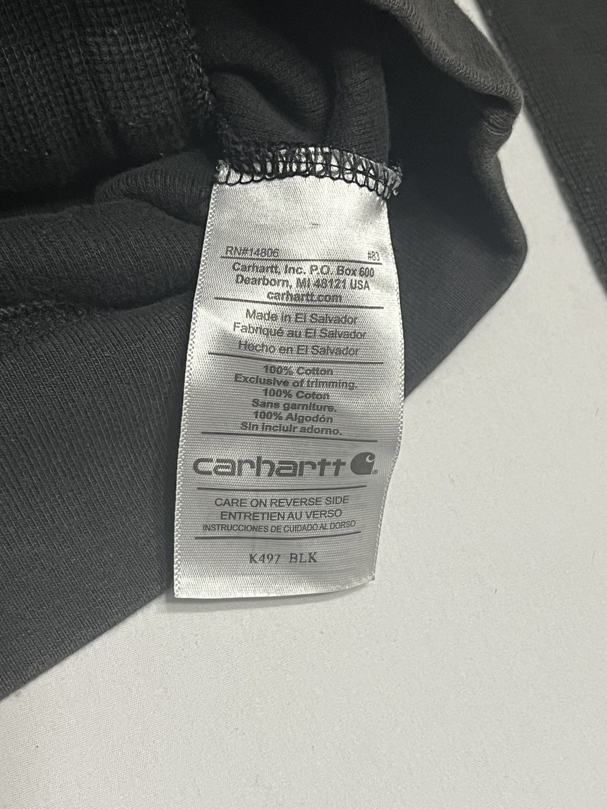 Carhartt × Vintage Rare! Y2K Carhartt K497 Blueprinted Logo Hooded Sweatshirt Size US M / EU 48-50 / 2 - 6 Thumbnail