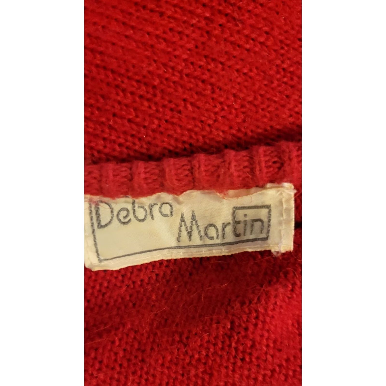 Vintage VINTAGE Debra Martin Beaded Red Faux Cashmere XL Sweater 1980s Beaded Womens Size XL / US 12-14 / IT 48-50 - 5 Thumbnail