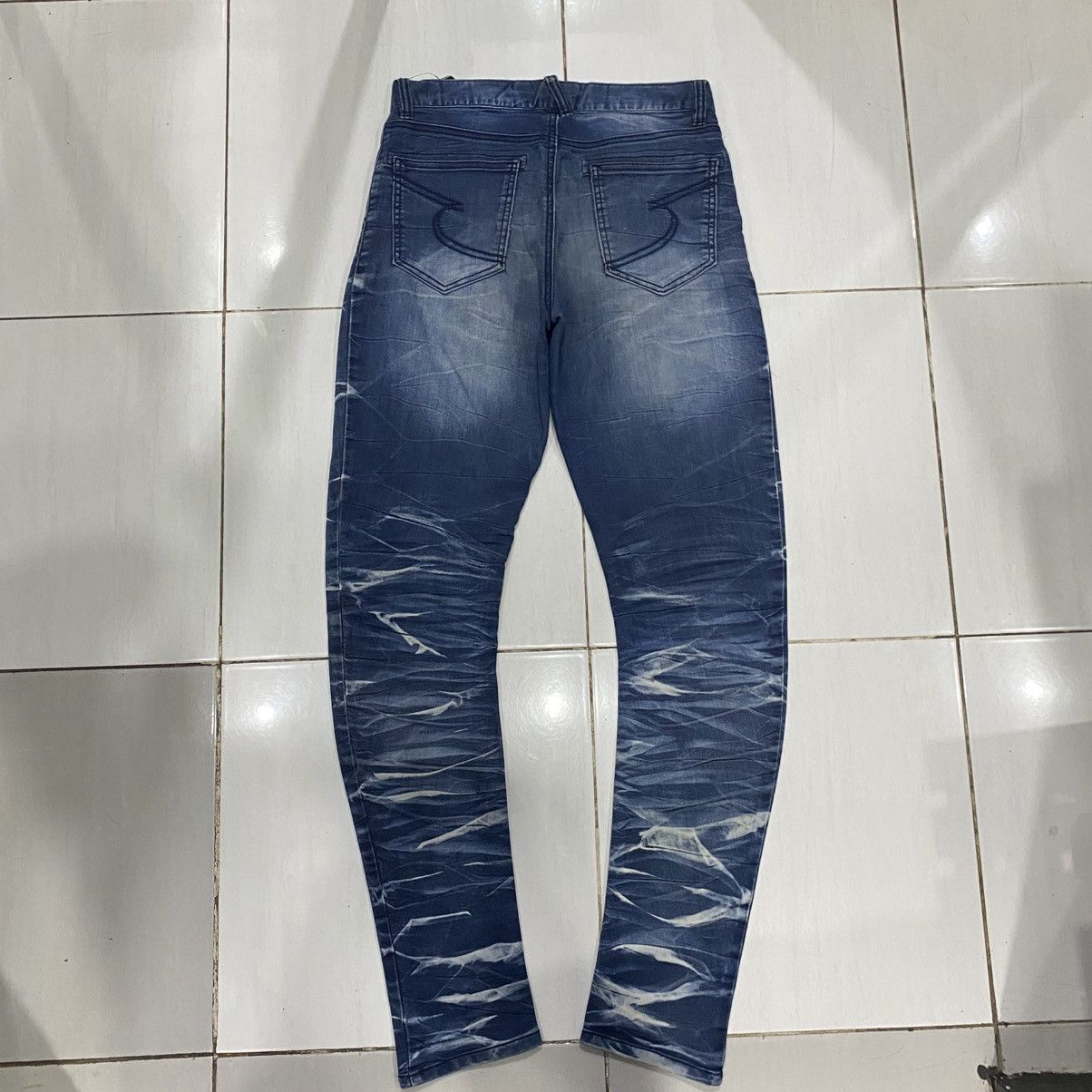 Japanese Brand × semanticdesign 🇯🇵 Semantic Design Jeans Whiskered tiger stripe wax design Size US 30 / EU 46 - 7 Thumbnail