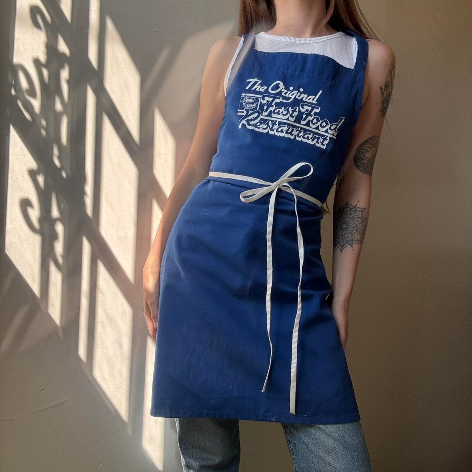 Other Vintage Royal Blue Apron Original Fast Food Restaurant Size US L / EU 52-54 / 3 - 1 Thumbnail