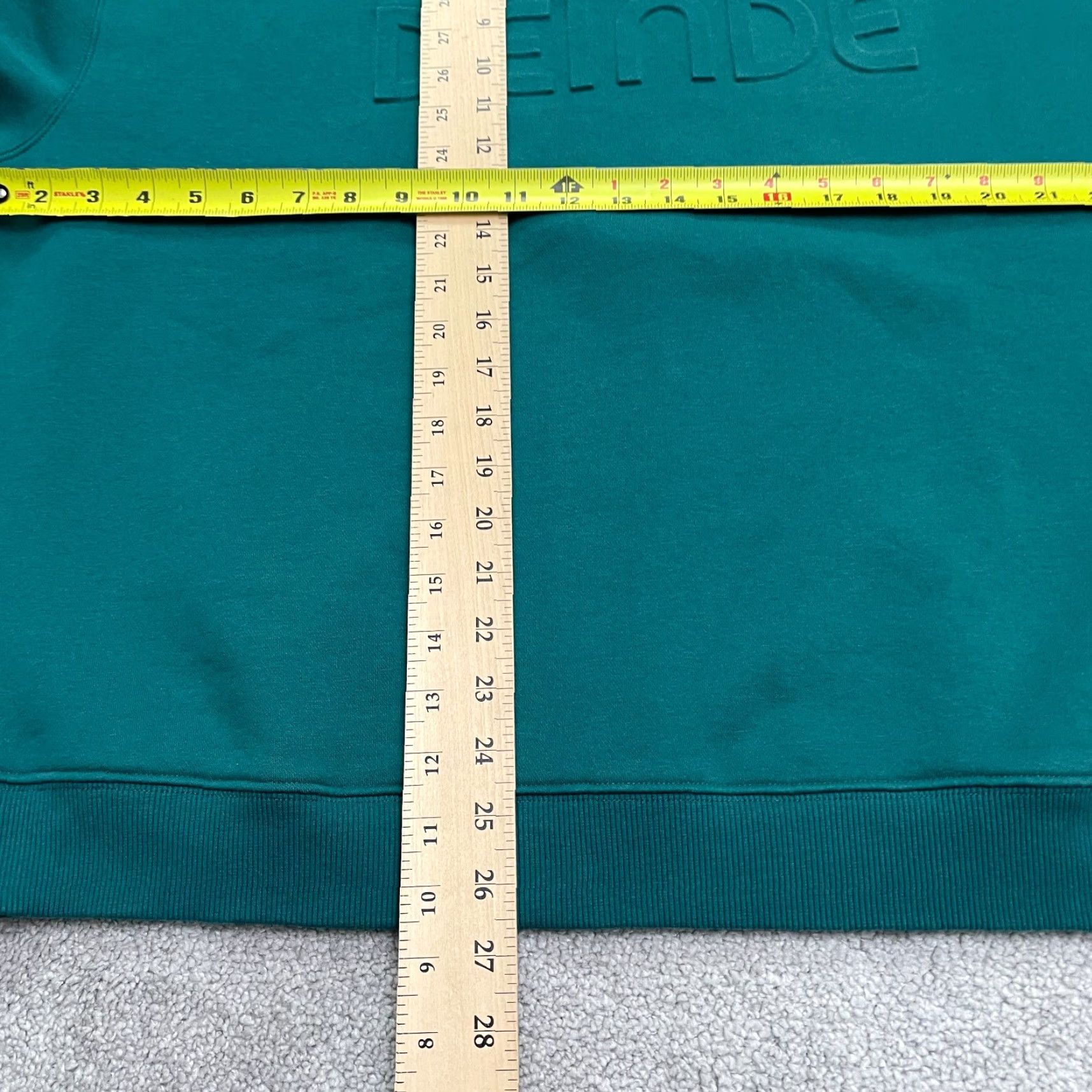 Logo 7 Deinde Logo Pullover Sweatshirt Mens XL Green Crew Neck Fleece All Seasons Casual Modern Classic Sports Size US XL / EU 56 / 4 - 7 Thumbnail