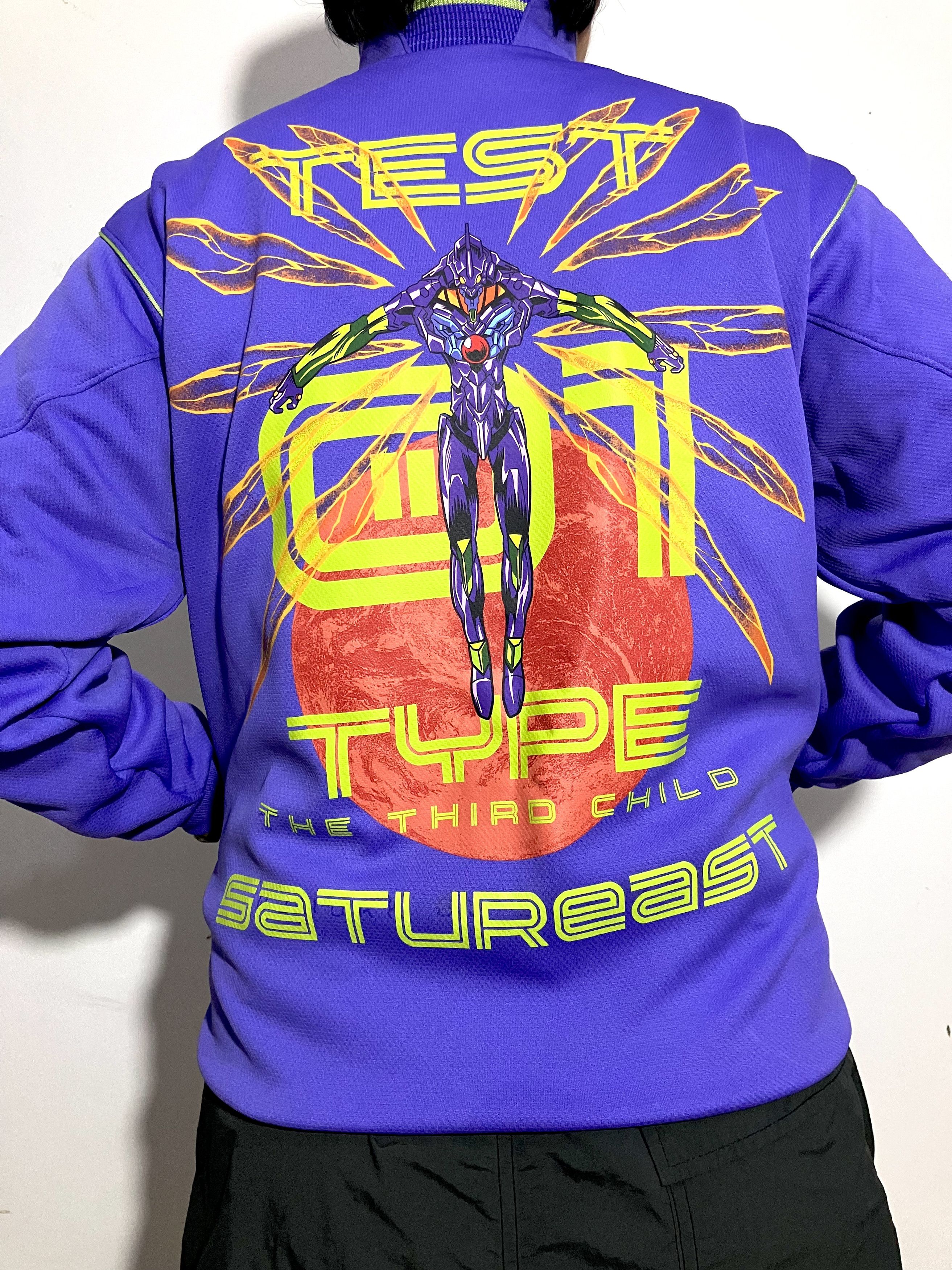 Anime Rework Jersey Anime Evangelion in Purple Asics Tracktop Size US XL / EU 56 / 4 - 1 Thumbnail