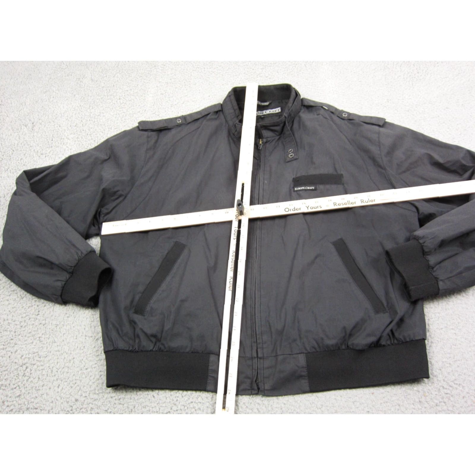 Vintage VINTAGE Europe Craft Jacket Mens XL Black Motorcycle 80s Cafe Racer | Motorcycle Jacket | Europe Craft Jacket | XL Black | 80s Biker Theme Mens Size US XL / EU 56 / 4 - 7 Thumbnail