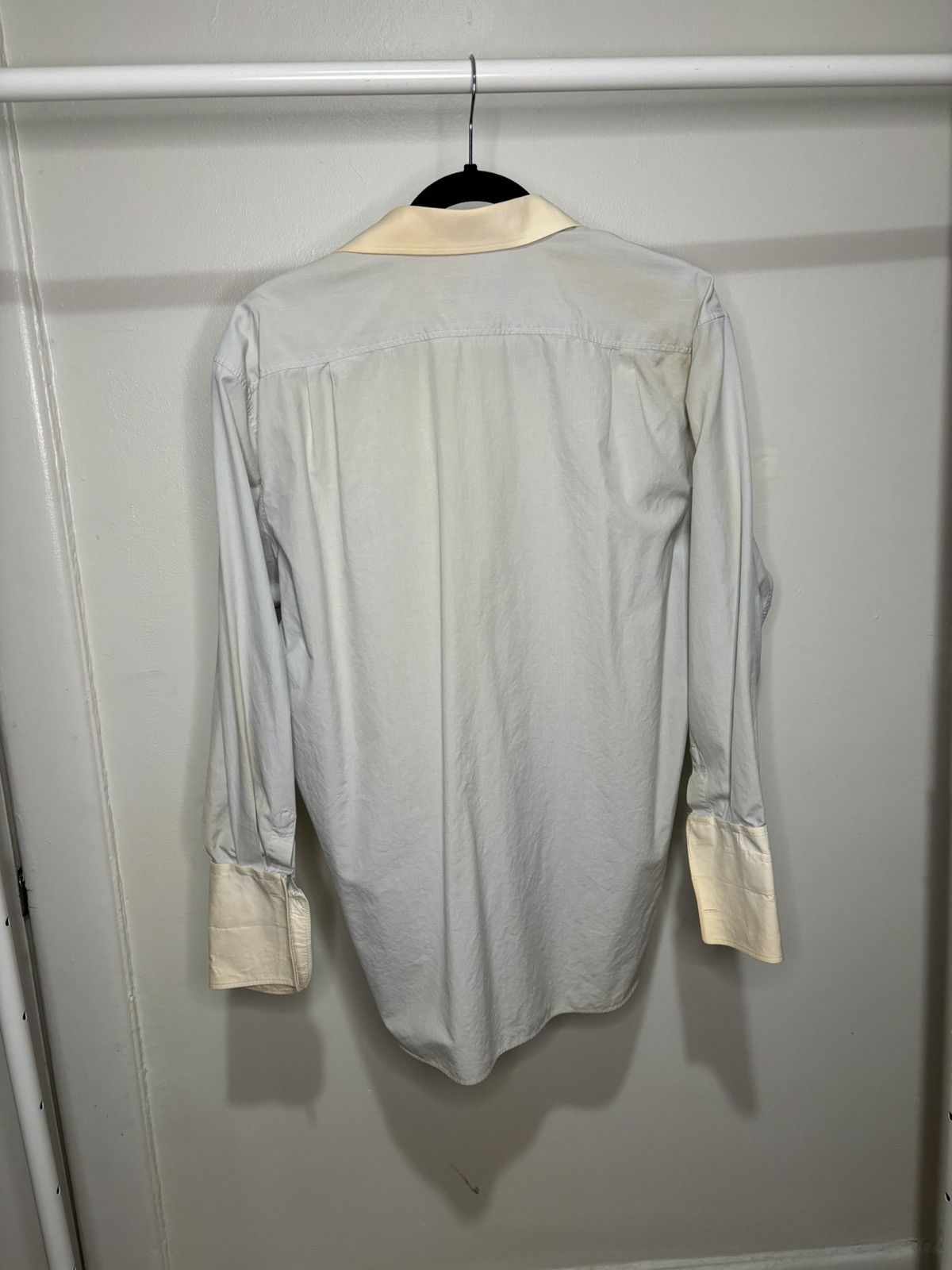 Figaret × Vintage Vintage 1950s Light Grey Worn Button-Up Dress Shirt Size US XL / EU 56 / 4 - 9 Thumbnail
