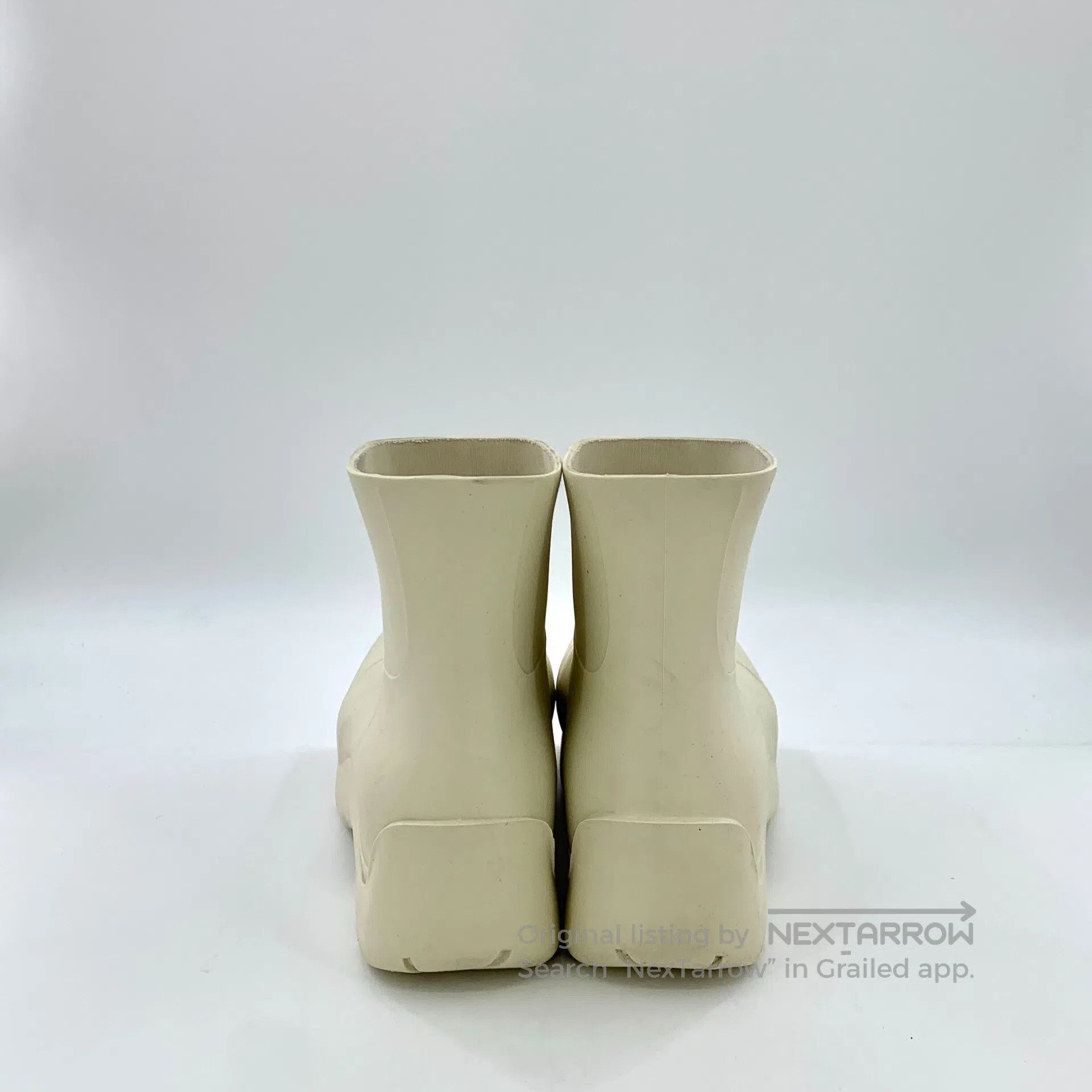 Bottega Veneta Bottega Veneta Beige Rubber Thick Sole Short Boots Rain Bo Size US 9.5 / IT 39.5 - 4 Thumbnail