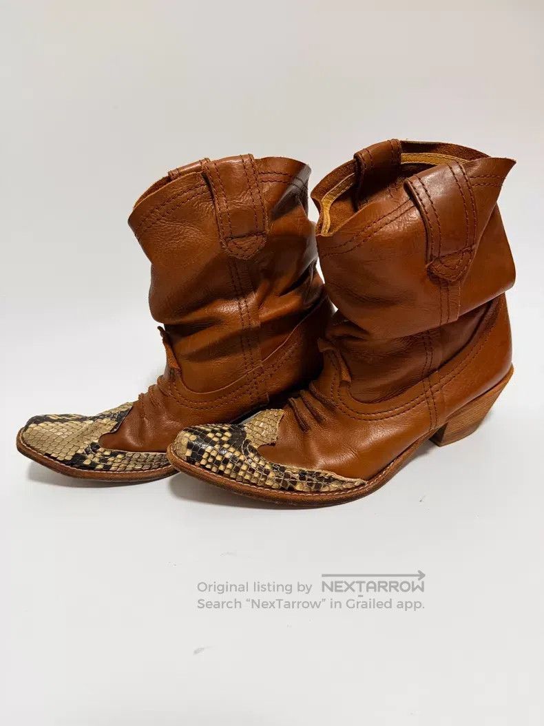 Junya Watanabe Junya Watanabe Western boots with snakeskin toe cap detail Size US 7 / EU 40 - 4 Thumbnail