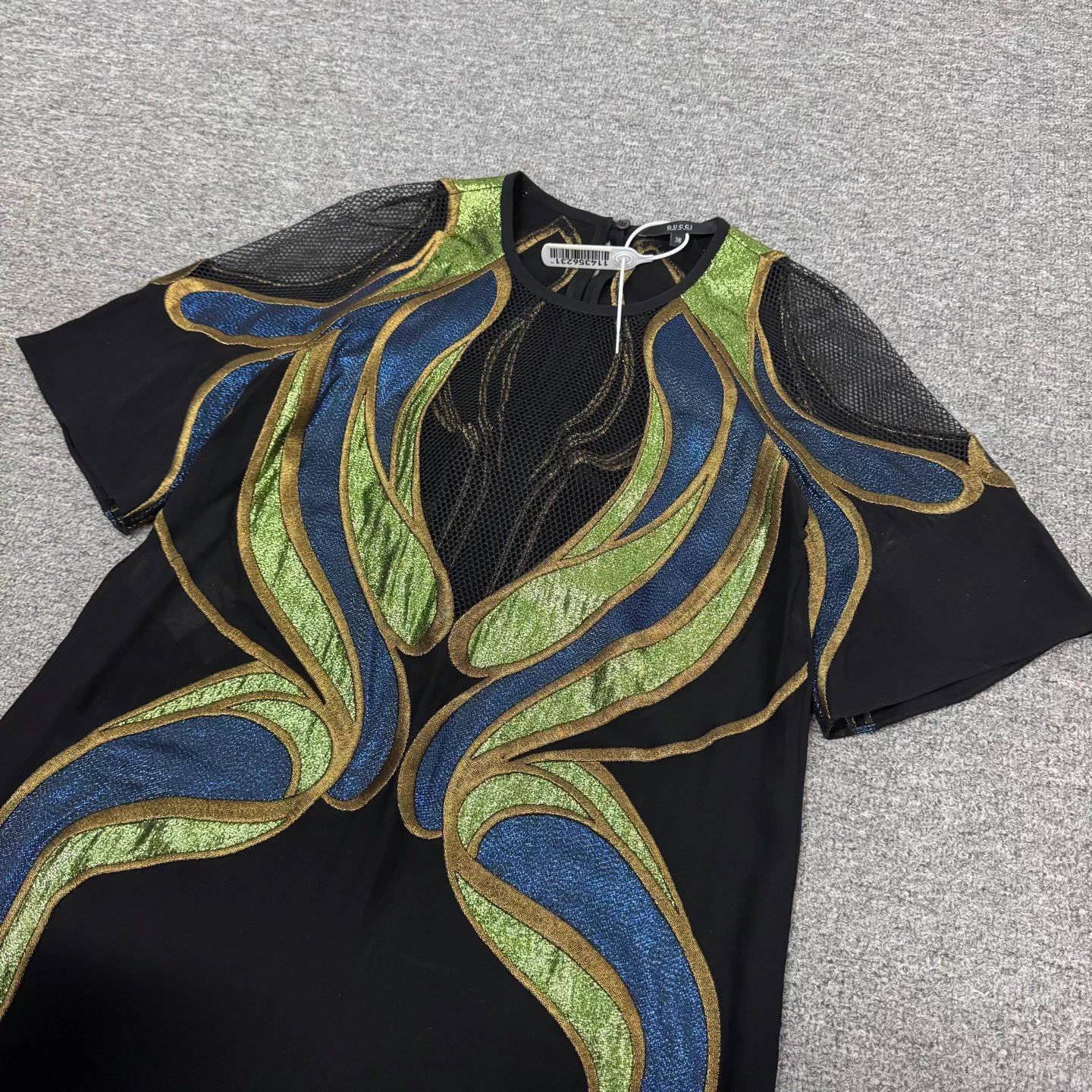 Gucci Gucci Colorblock Mesh Embroidered SS Tee 38 99 New Size S / US 4 / IT 40 - 3 Thumbnail
