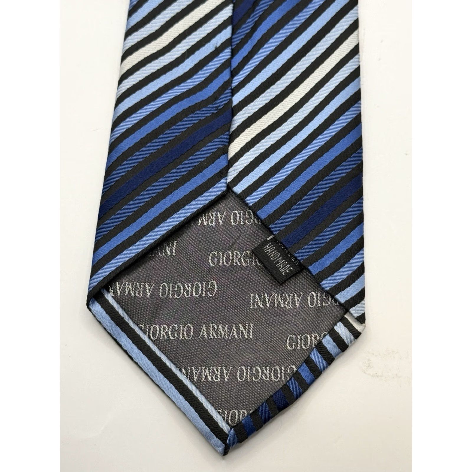 Giorgio Armani Giorgio Armani Silk Neck Tie Striped Brown Beige Orange Made In Italy Mens Classic Tie Size ONE SIZE - 4 Thumbnail