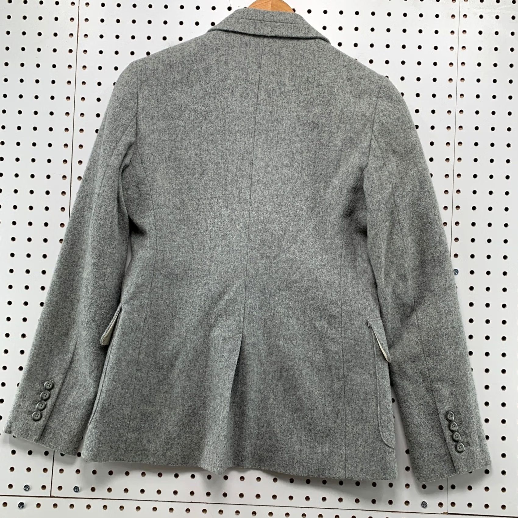 Gap Gap Blazer Jacket Gray Wool Blend One-Button Notch Lapel Size 4 Womens Work Casual Business Size S / US 4 / IT 40 - 3 Thumbnail