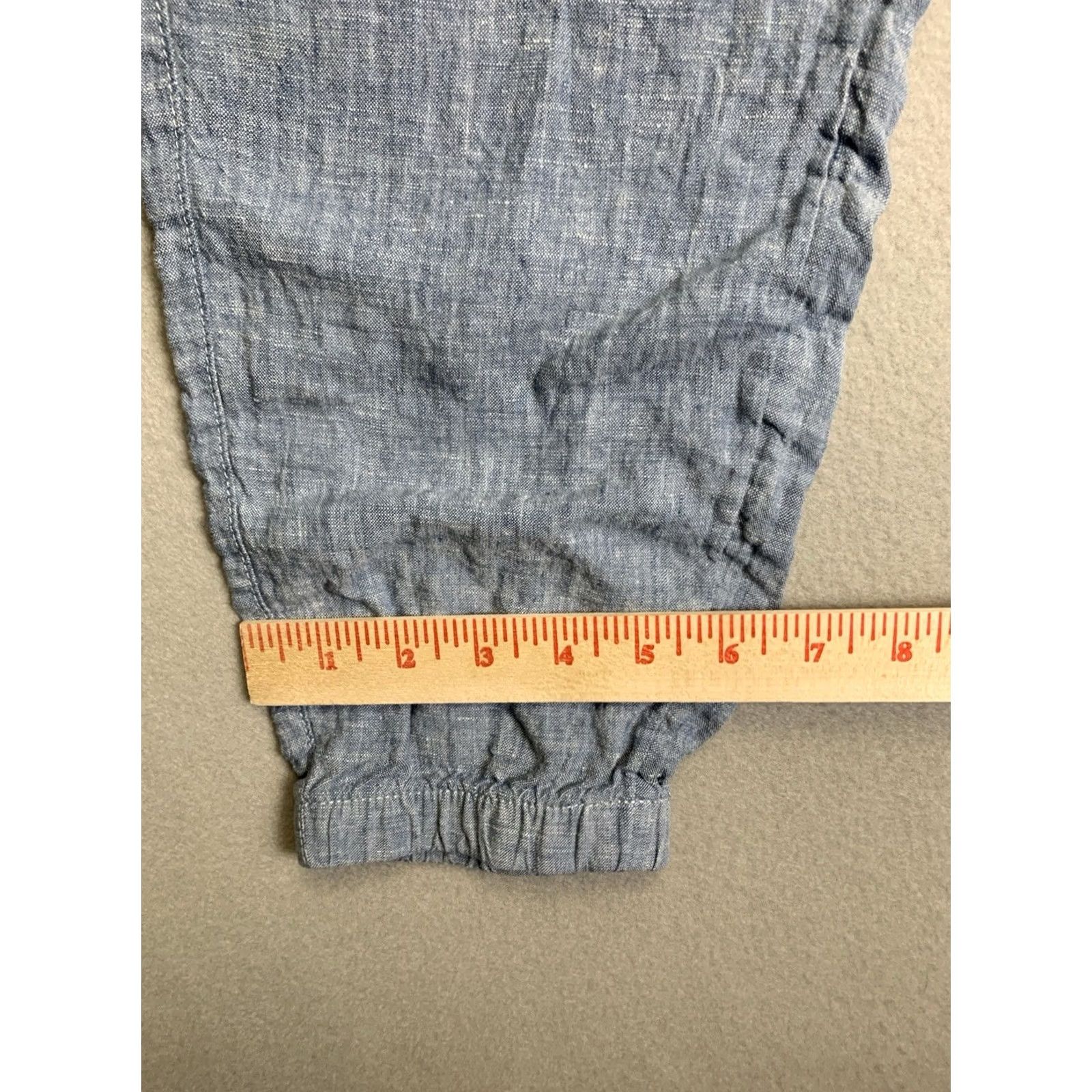 Athleta Athleta Retreat Jogger Pants Womens Size 4 Chambray Blue Pockets Linen Casual Travel Knit Size 27" / US 4 / IT 40 - 6 Thumbnail