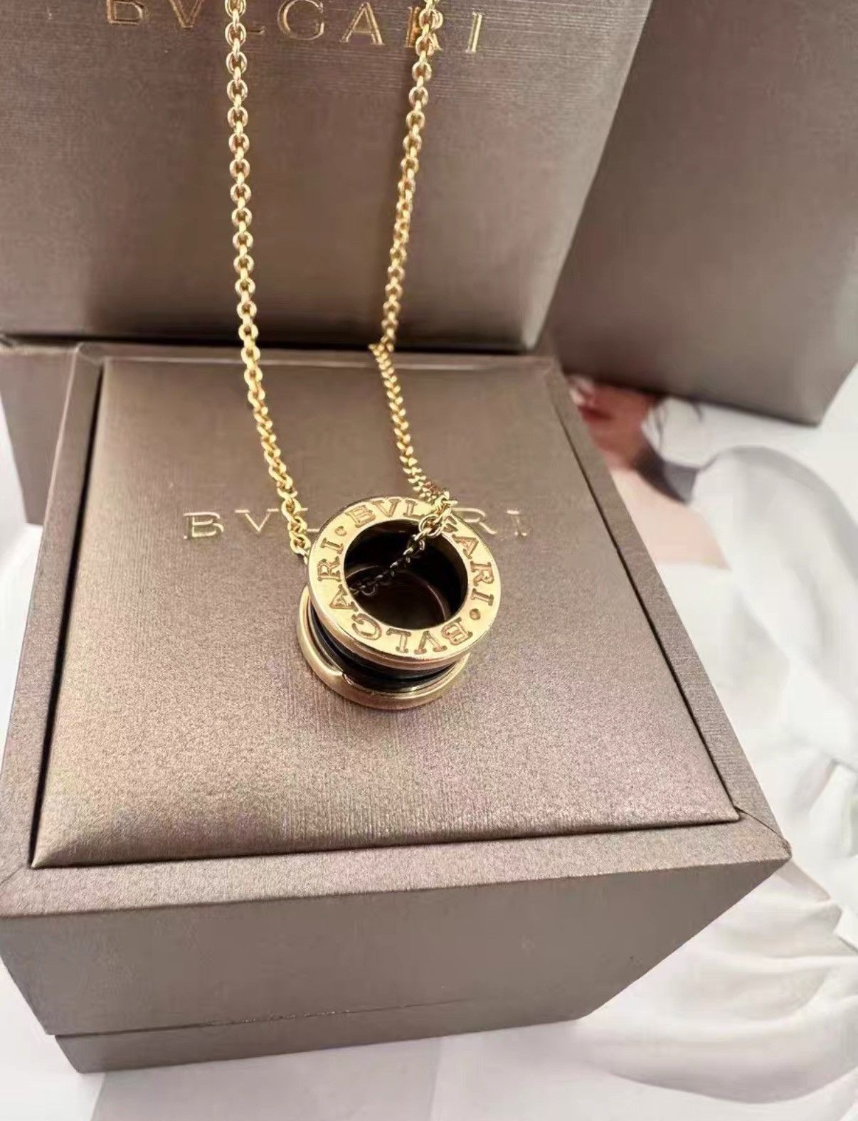 Bvlgari Bvlgari 18K rose gold black ceramic spring necklace J38 Size ONE SIZE - 4 Thumbnail