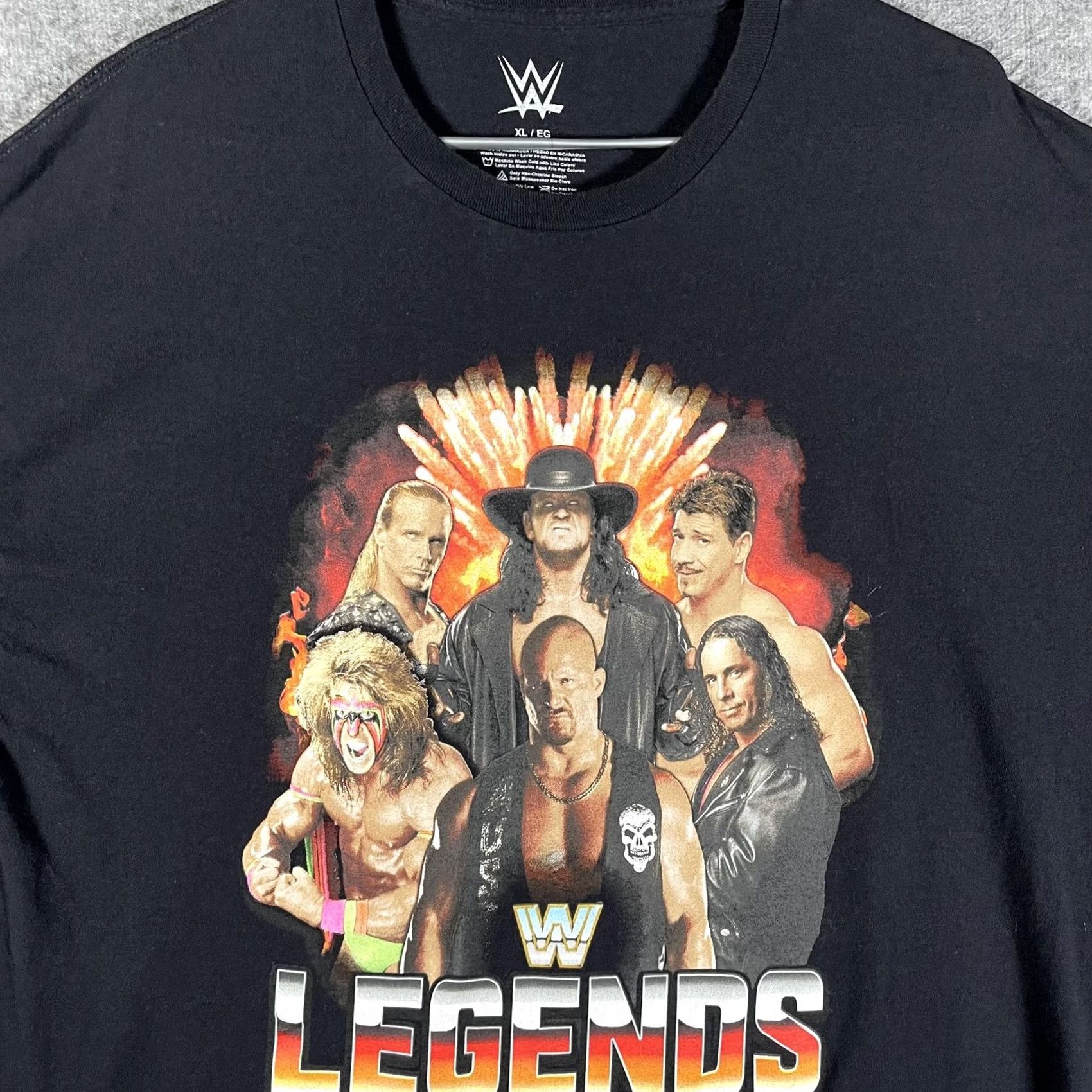 Vintage WWE Legends Shirt Mens XL Black Wrestling Graphic Tee Size US XL / EU 56 / 4 - 2 Thumbnail