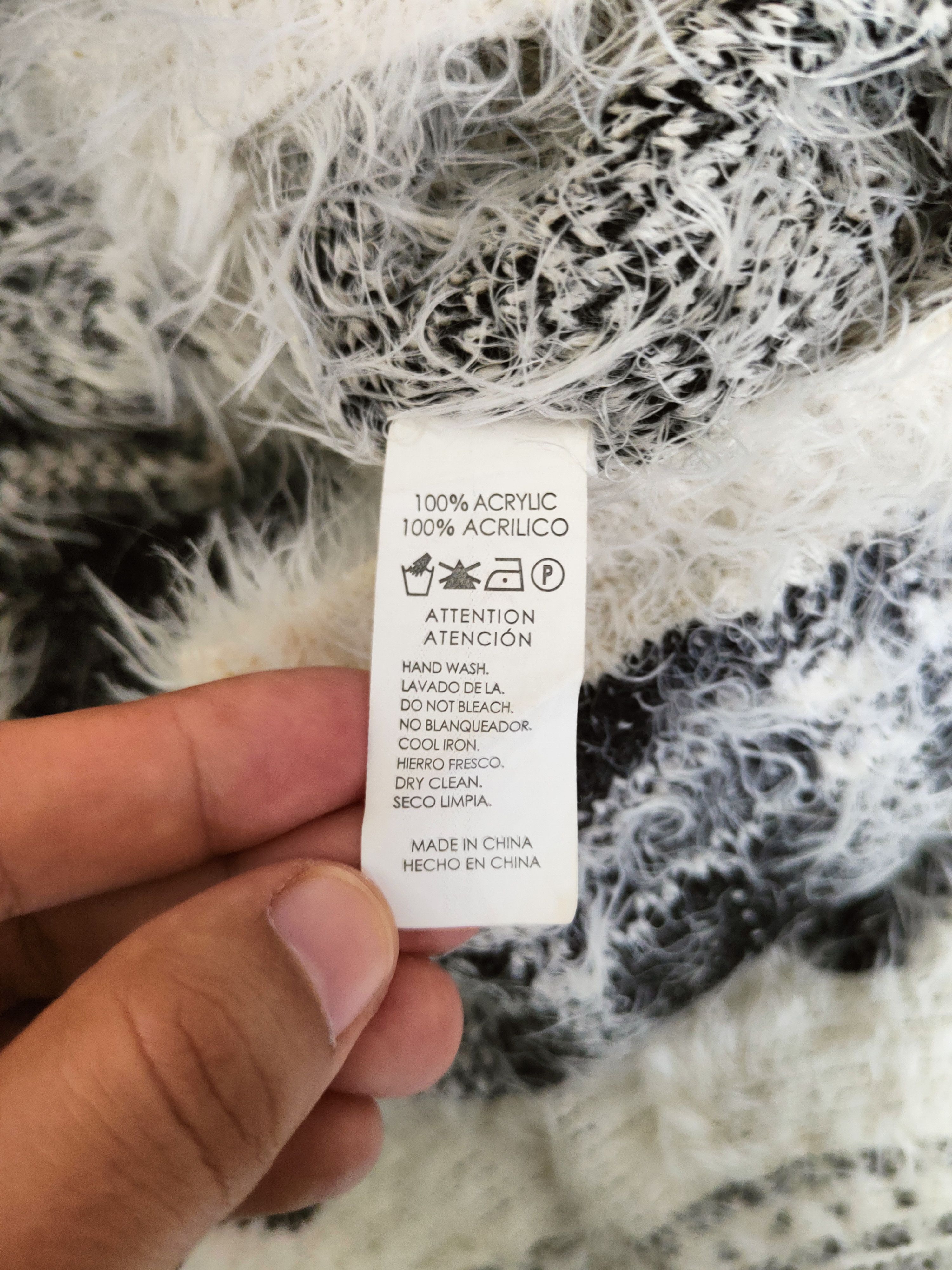 Japanese Brand DL Japanese Brand Black White Fur Mohair Knitwear #46-983 Size S / US 4 / IT 40 - 10 Thumbnail