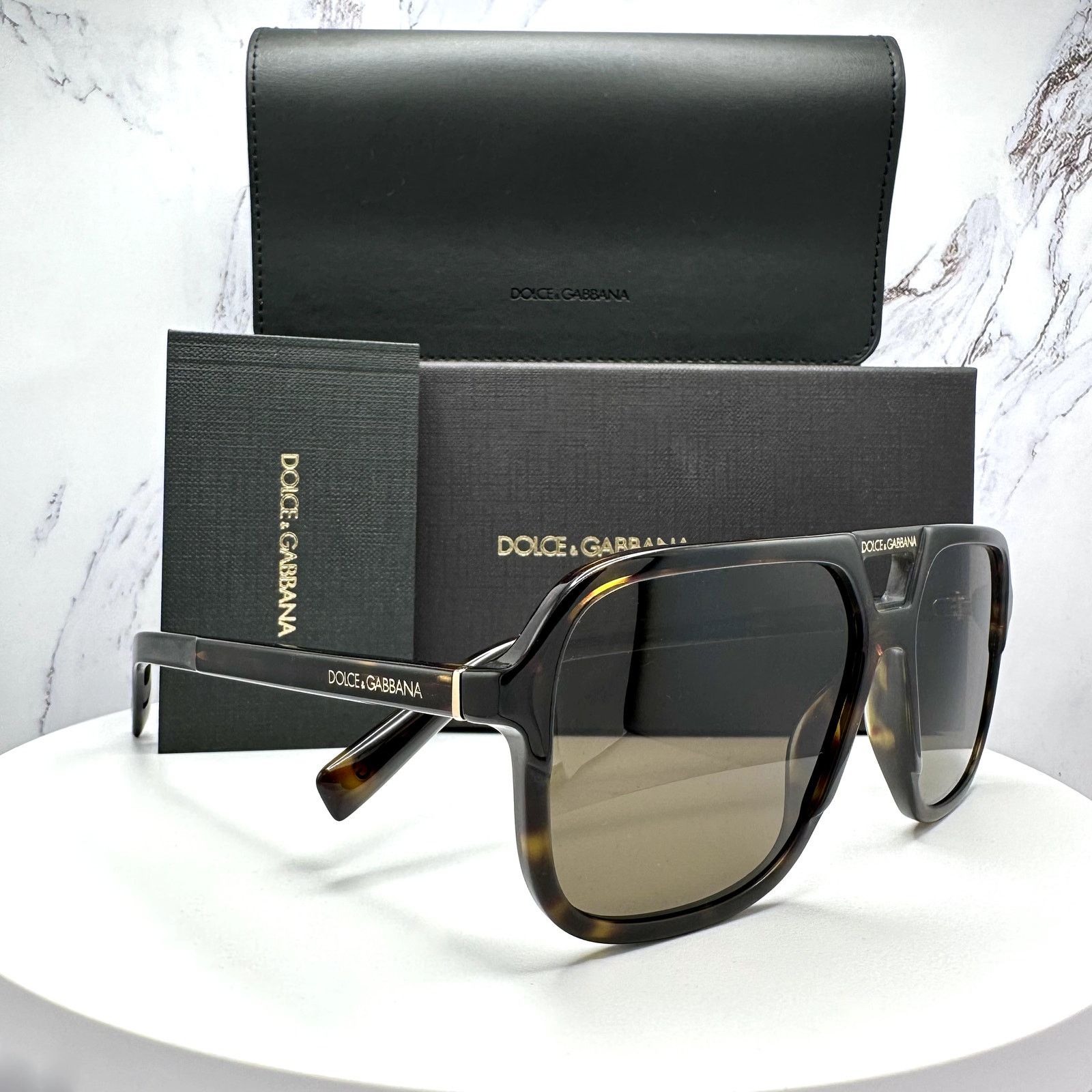 Dolce & Gabbana New Dolce & Gabbana Sunglasses Brown Aviator Pilot Gold Size ONE SIZE - 1 Thumbnail