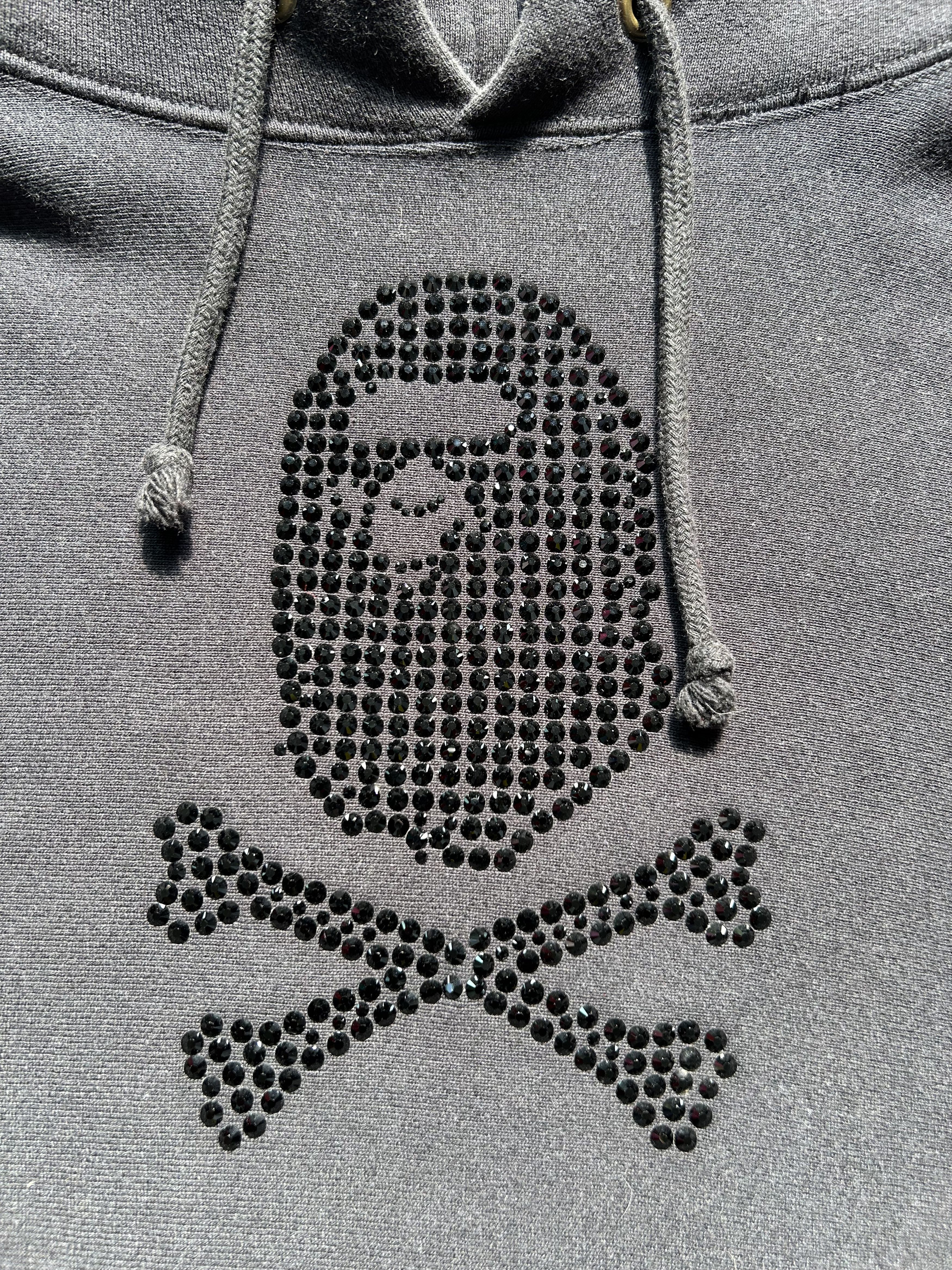 Bape Bape X Champion Swarovski Hoodie Skull Black [Size M] Size US M / EU 48-50 / 2 - 2 Thumbnail