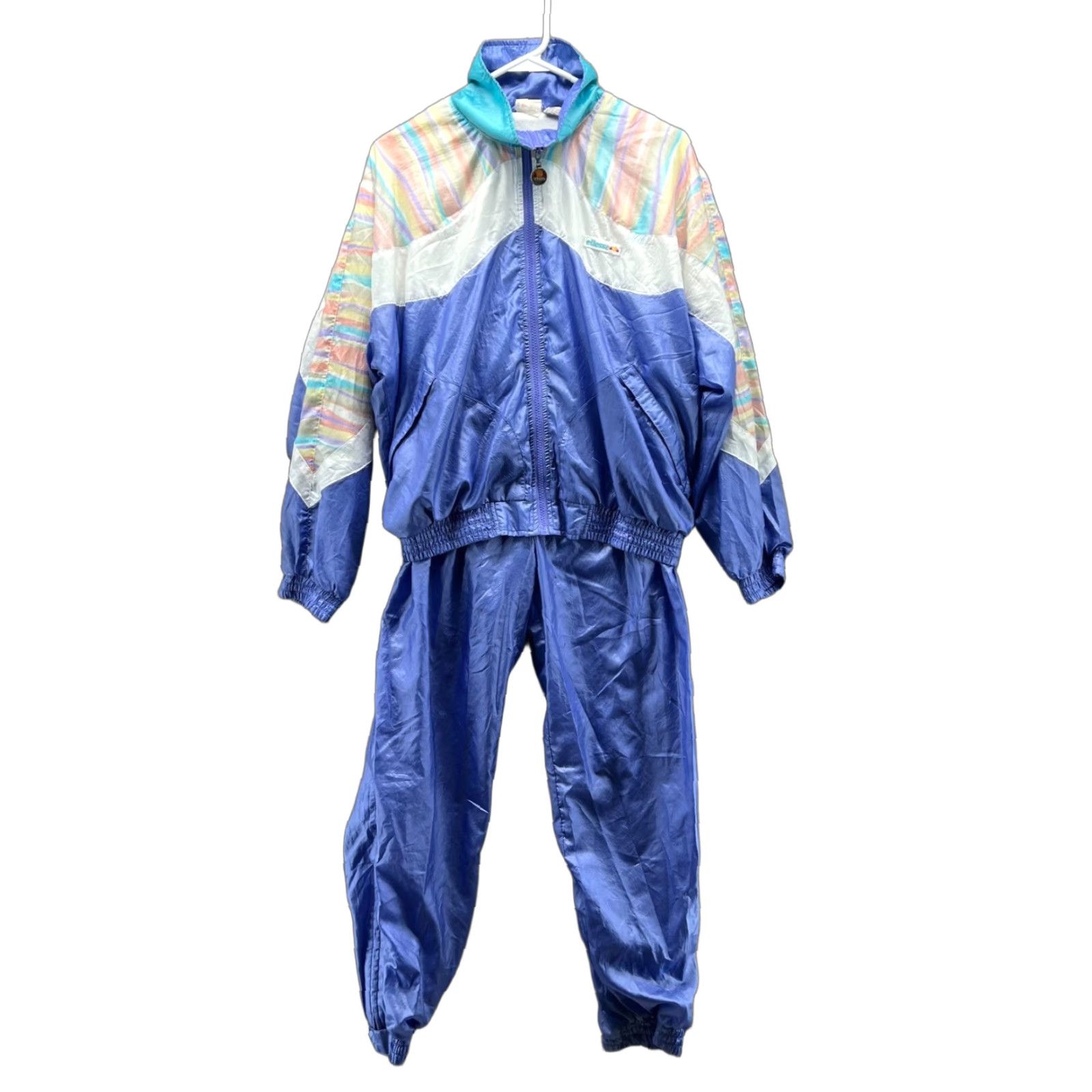 Ellesse VINTAGE Ellesse Tracksuit Women 1 Blue 90s 80s Nylon Windbreaker Zip Long Sleeve 2 Piece Regular Mens Womens Boys Girls Size XS / US 0-2 / IT 36-38 - 1 Thumbnail