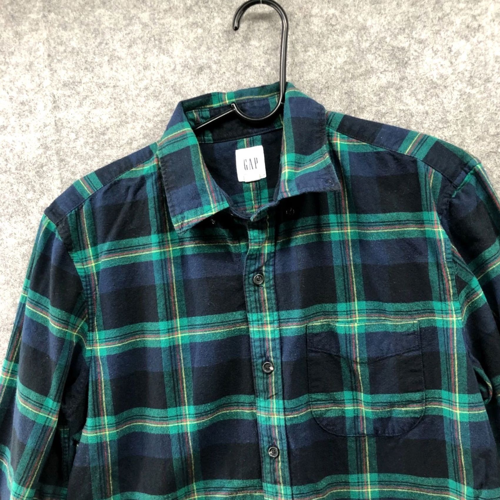 Gap Gap Flannel Shirt Mens M Holiday Plaid Tartan Green Navy Cotton Sleeve Long Button-Up Collared Size US M / EU 48-50 / 2 - 3 Thumbnail