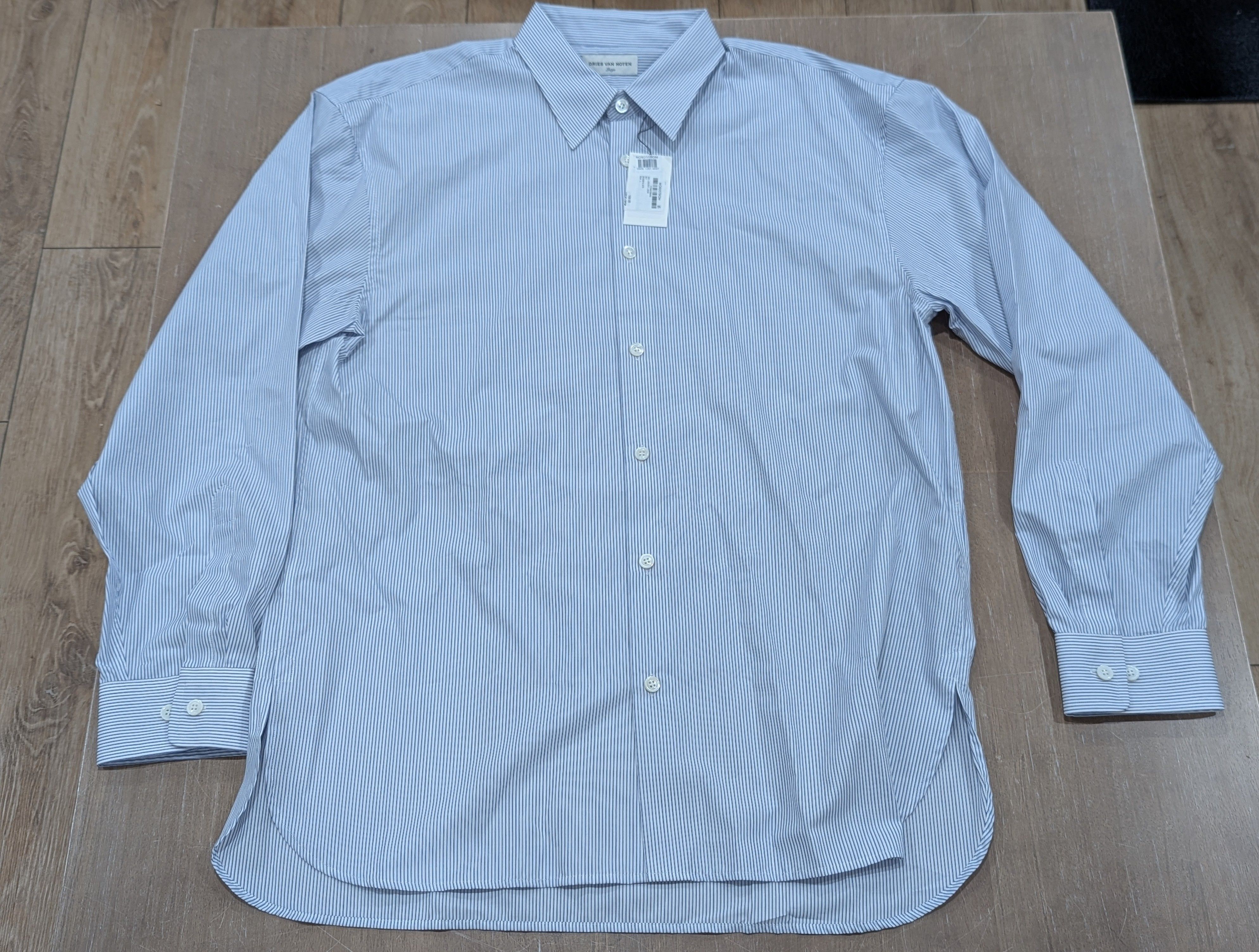 Dries Van Noten DRIES VAN NOTEN Pinstripe LS Button Up Shirt Dessin Large Size US L / EU 52-54 / 3 - 1 Thumbnail