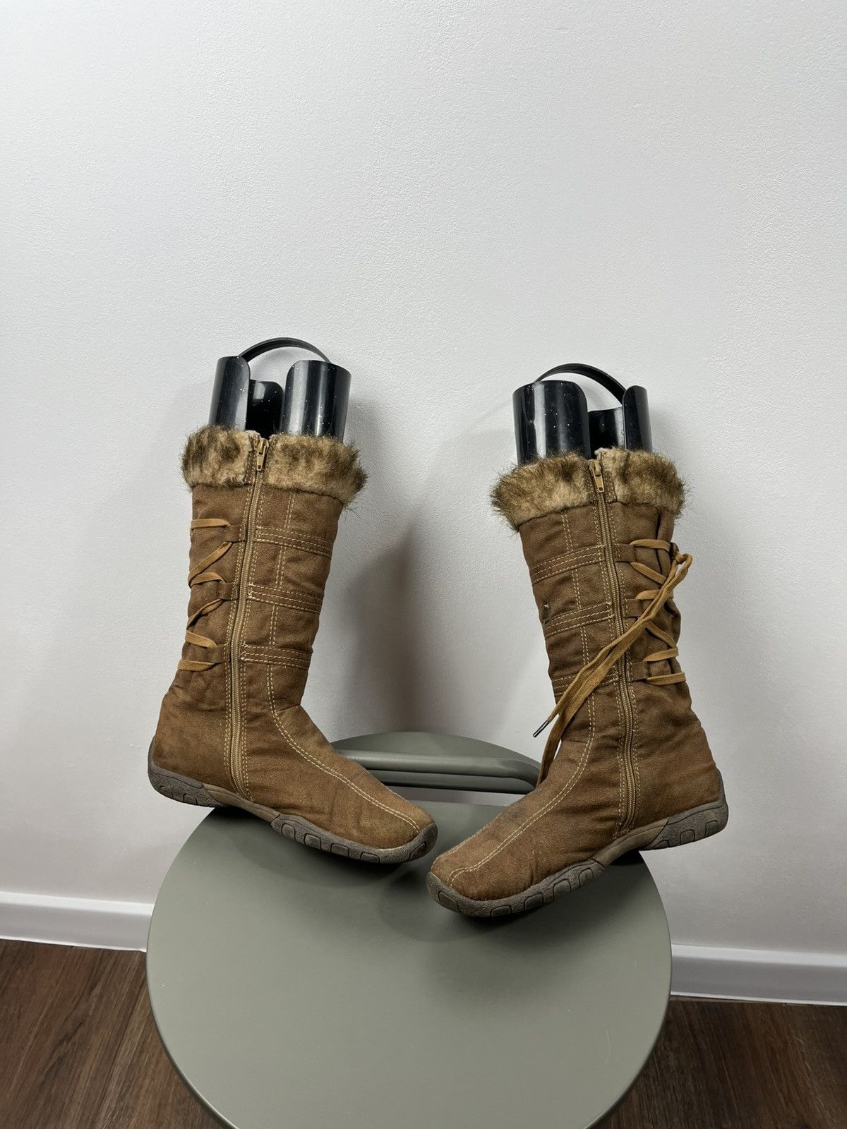Other Brown Suede Faux Fur Winter Boots Size 39 Size US 8.5 / IT 38.5 - 10 Thumbnail