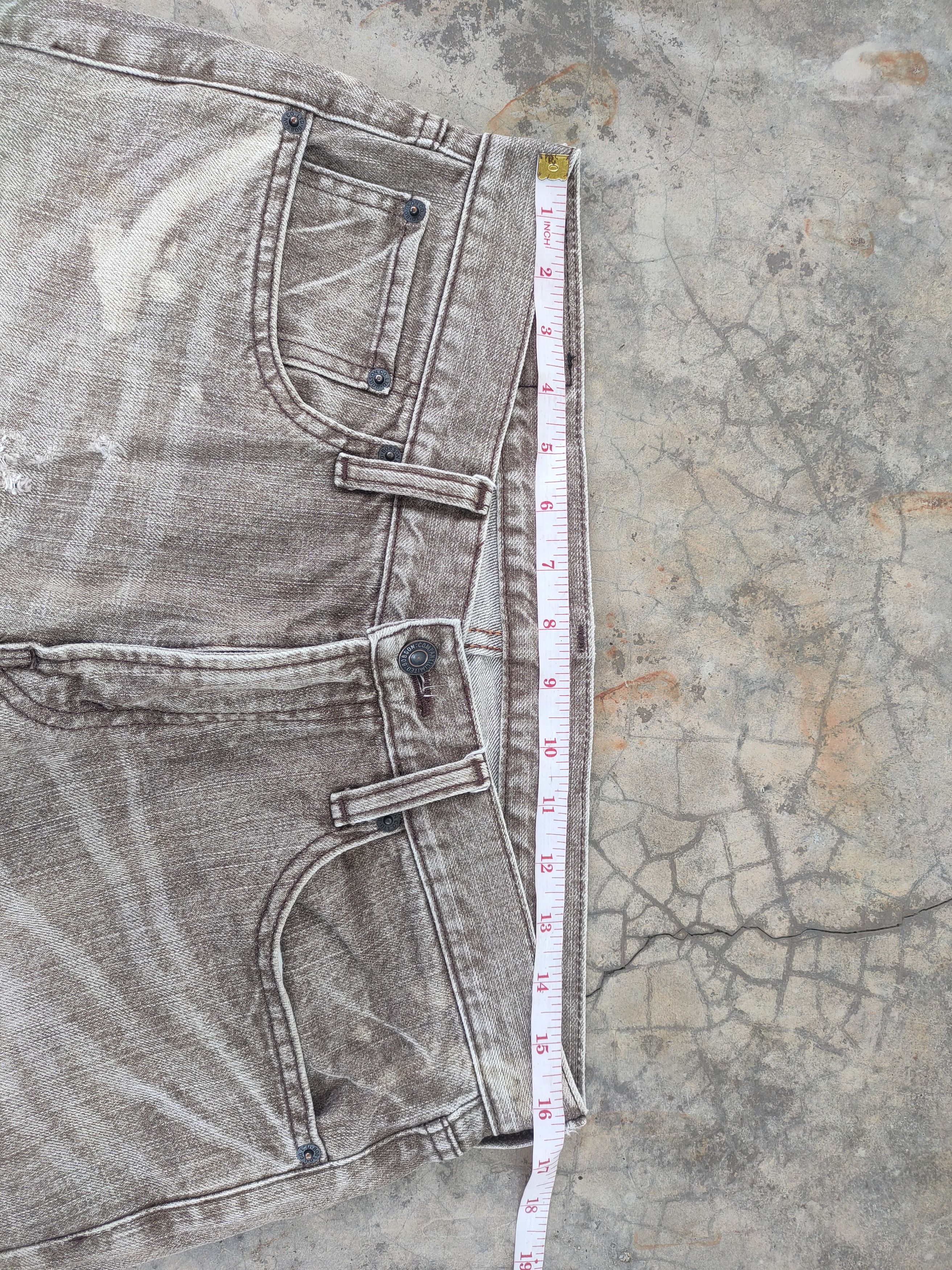 Japanese Brand W32×33 VINTAGE CRARK WASH FADED BROWN DISTRESSED JEAN PANTS Size US 32 / EU 48 - 6 Thumbnail