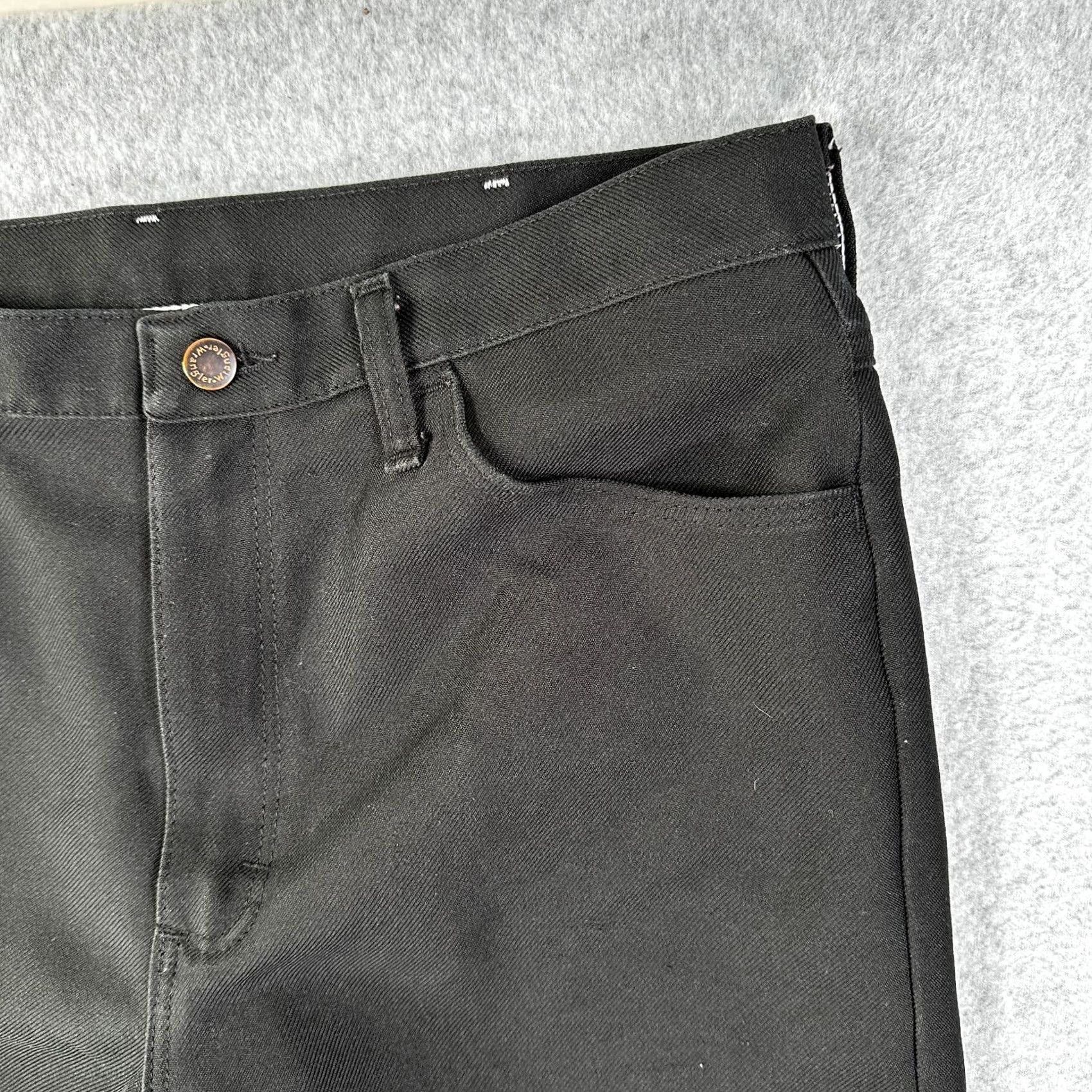 Wrangler Wrangler Black Dress Pants 36X29 Straight Leg Flat Front Pockets Men Size US 36 / EU 52 - 3 Thumbnail