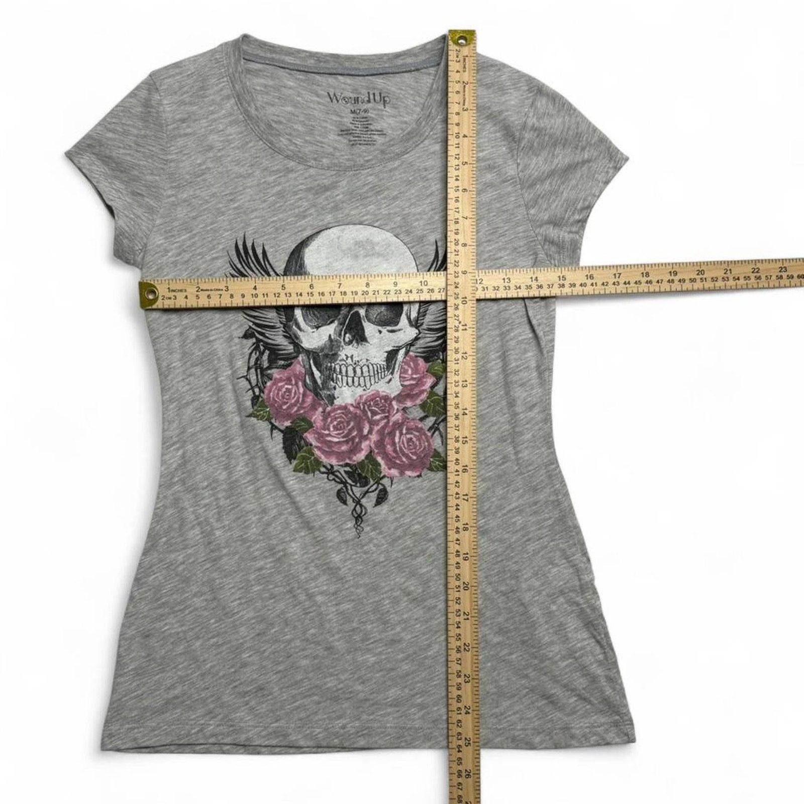 Other Skull & Roses Y2K Baby Tee Full Length Short Sleeve Size M Size M / US 6-8 / IT 42-44 - 6 Thumbnail