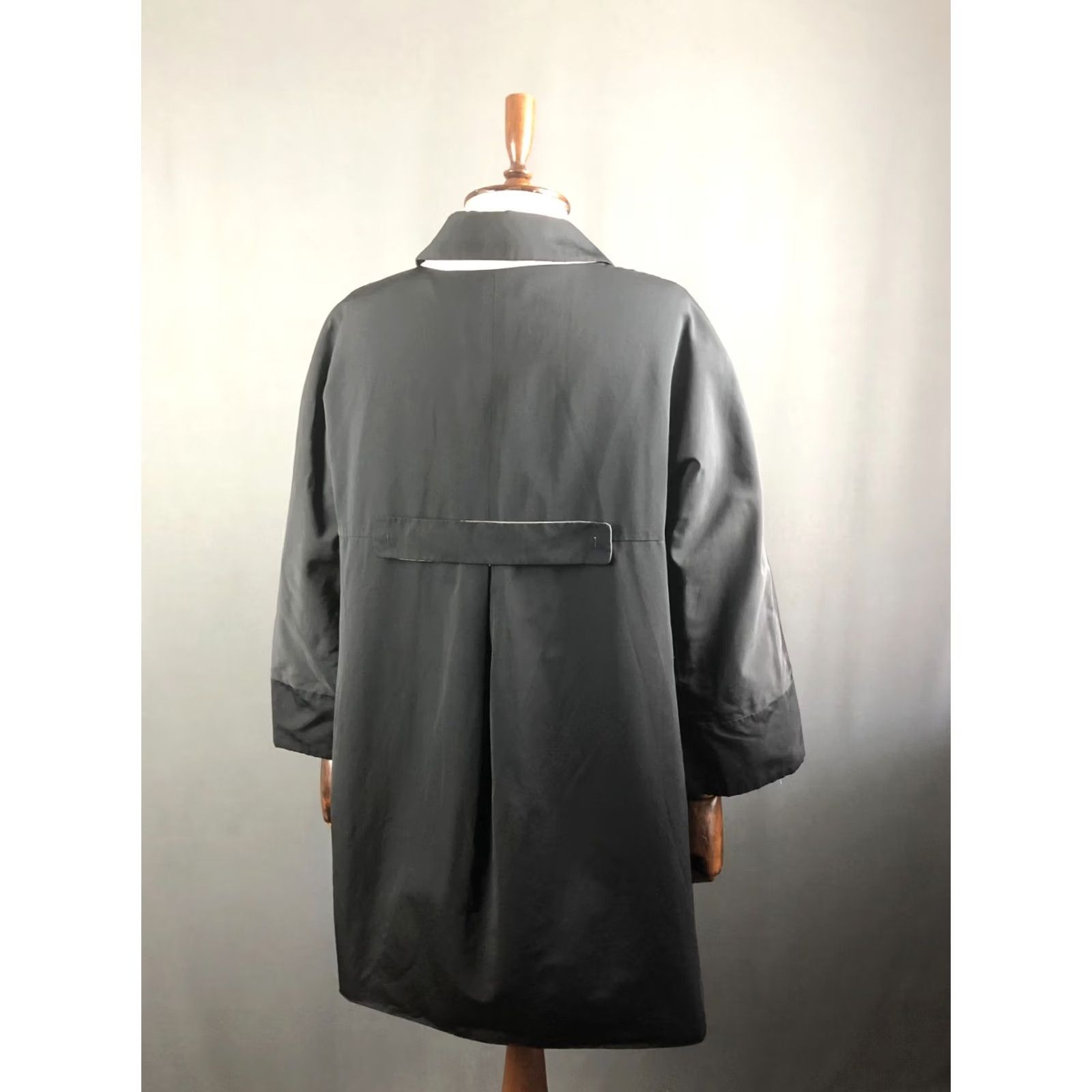 Max Mara 'S Max Mara Trench Coat Size 14 Black Snap Down Polyester Women Size XL / US 12-14 / IT 48-50 - 3 Thumbnail