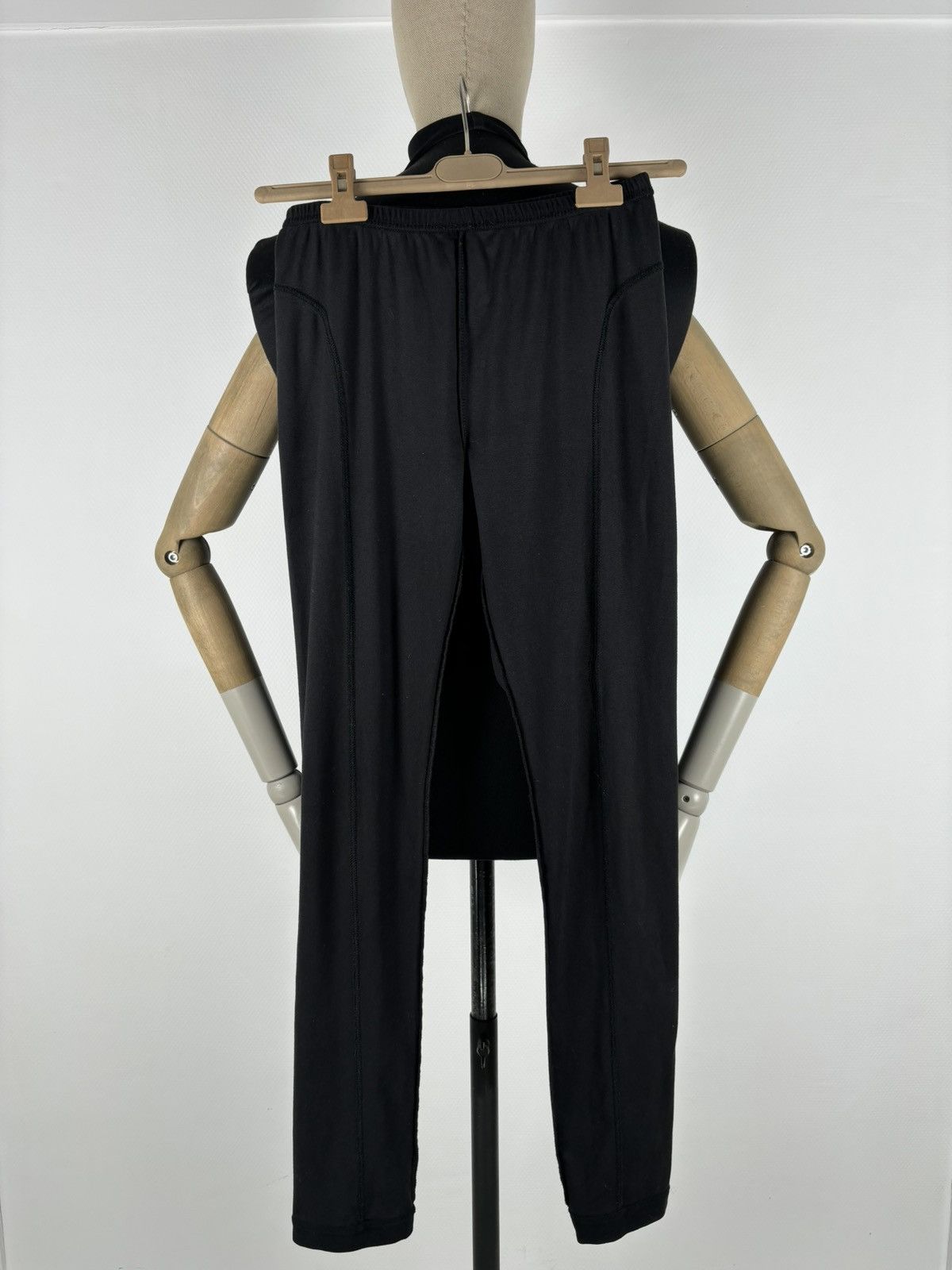 Vintage SAVE THE QUEEN Marco Fantini Suede-Velvet Italy Black Polyester Elastane Pants Trousers L Size 26" / US 2 / IT 38 - 10 Thumbnail