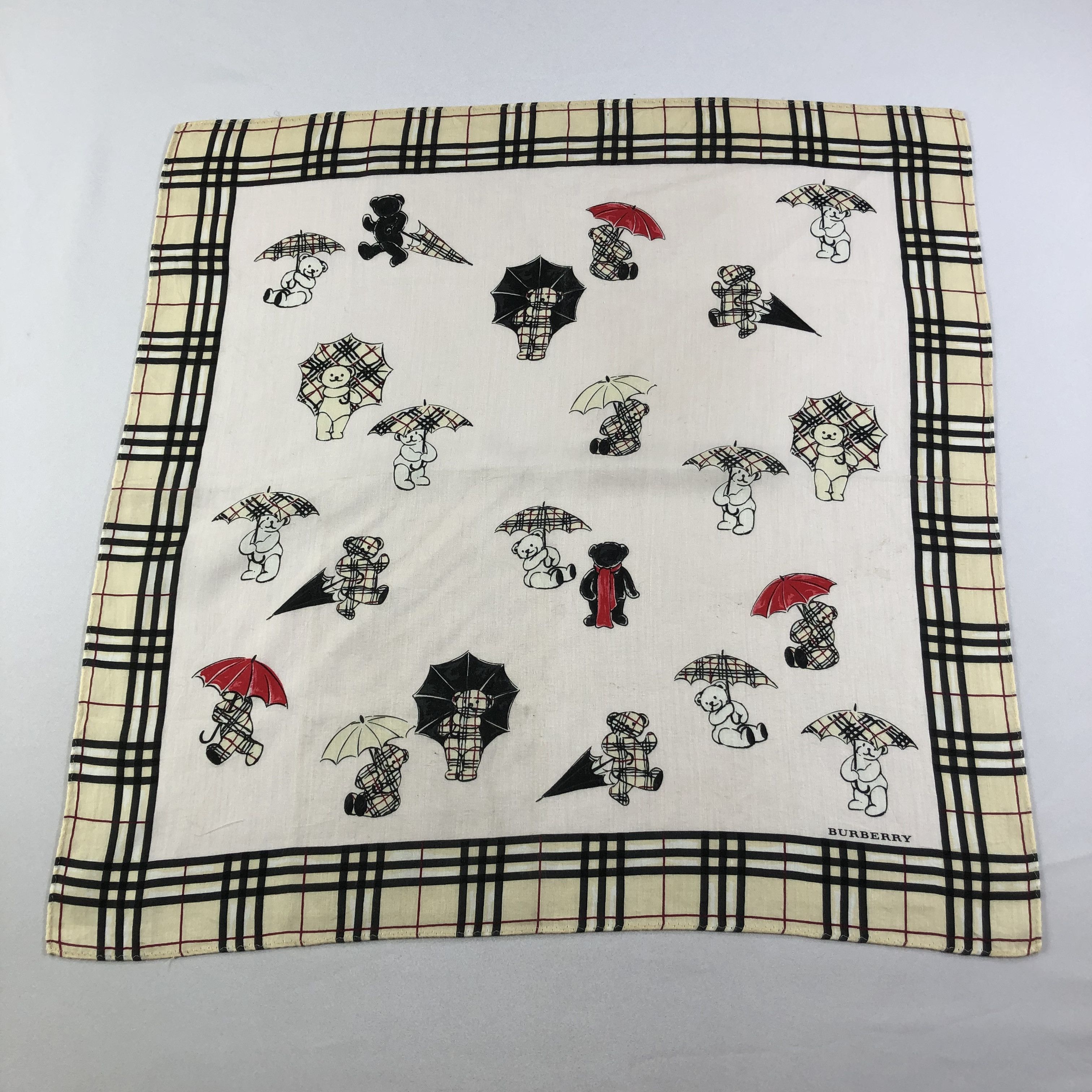 Burberry Burberry Bears Handkerchief Neckerchief Bandana H1677 Size ONE SIZE - 1 Thumbnail