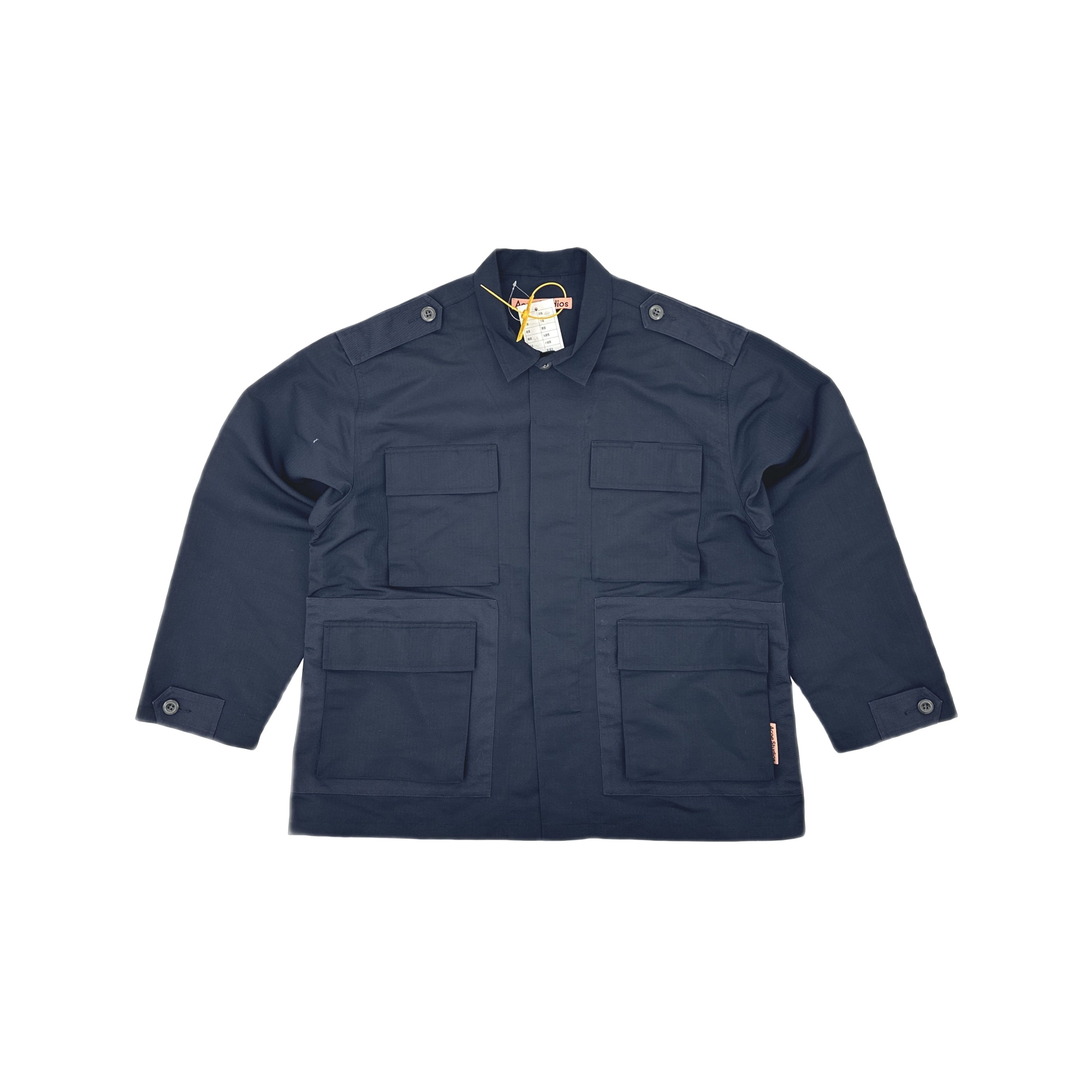 Acne Studios Acne Studios Navy Utility Work Jacket 44 Size US S / EU 44-46 / 1 - 1 Thumbnail